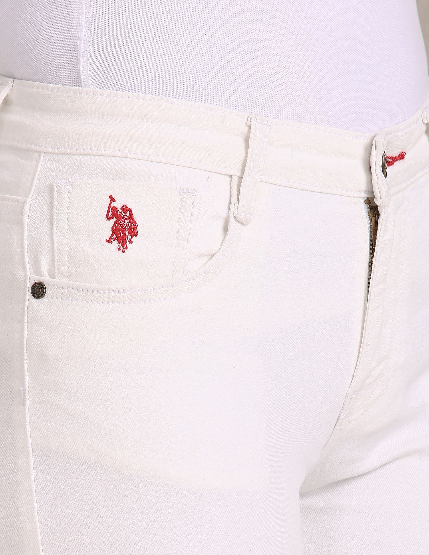 Distressed Skinny Fit Jeans White - U.S. Polo Assn. India | Large