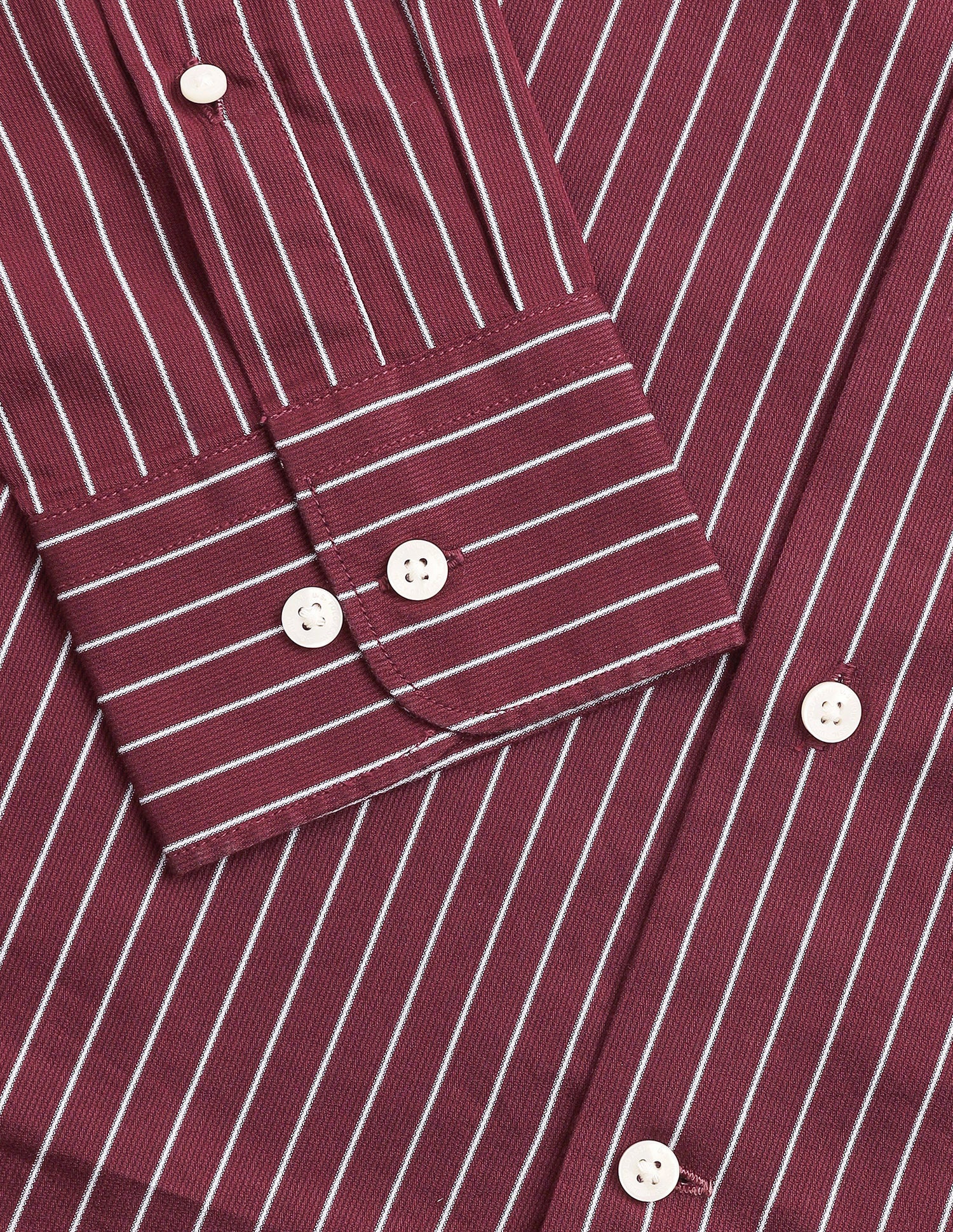 Vertical Striped Tailored Fit Shirt Maroon - U.S. Polo Assn. India | Large