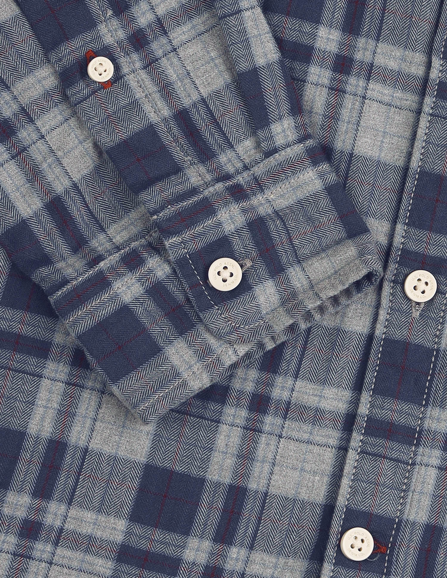 Tartan Checked Twill Shirt Teal - U.S. Polo Assn. India | Large