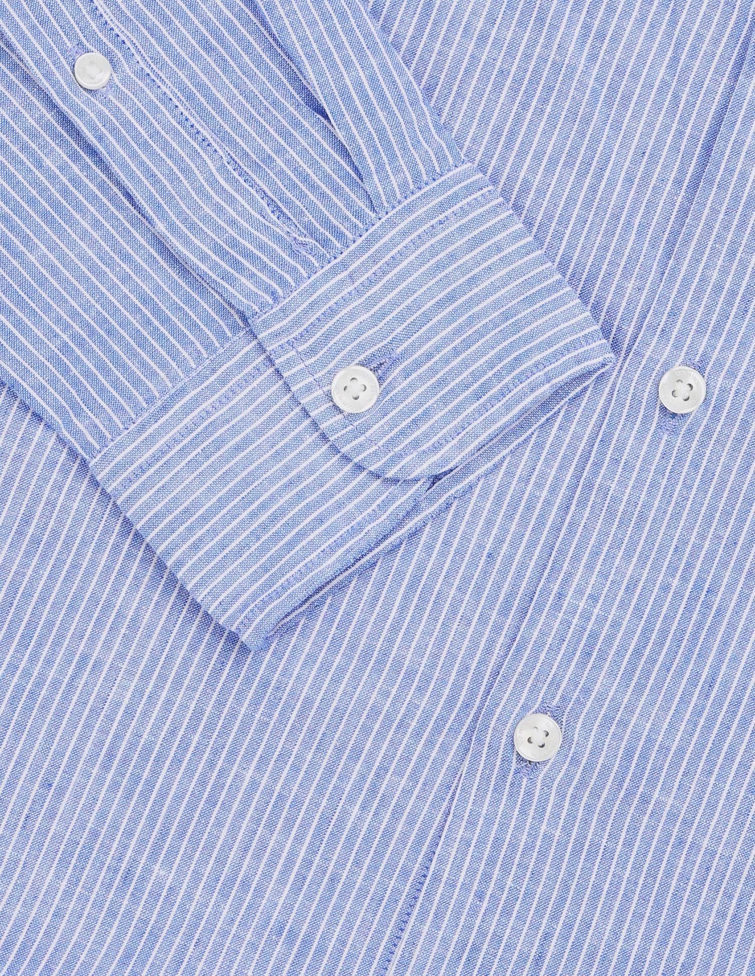 Vertical Striped Regular Fit Shirt Light Blue - U.S. Polo Assn. India | Large
