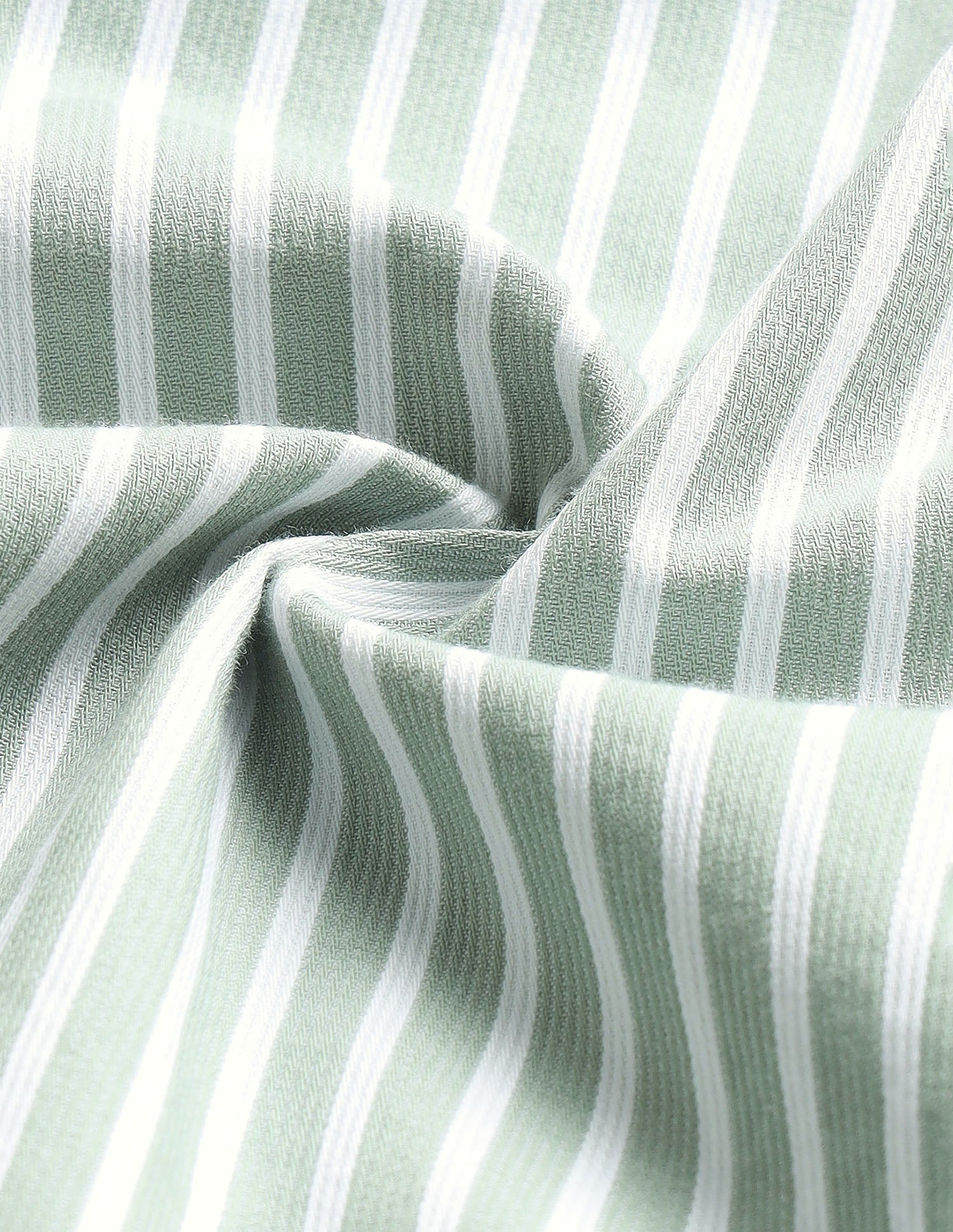 Casa De Campo Vertical Striped Shirt Light Green - U.S. Polo Assn. India | Large