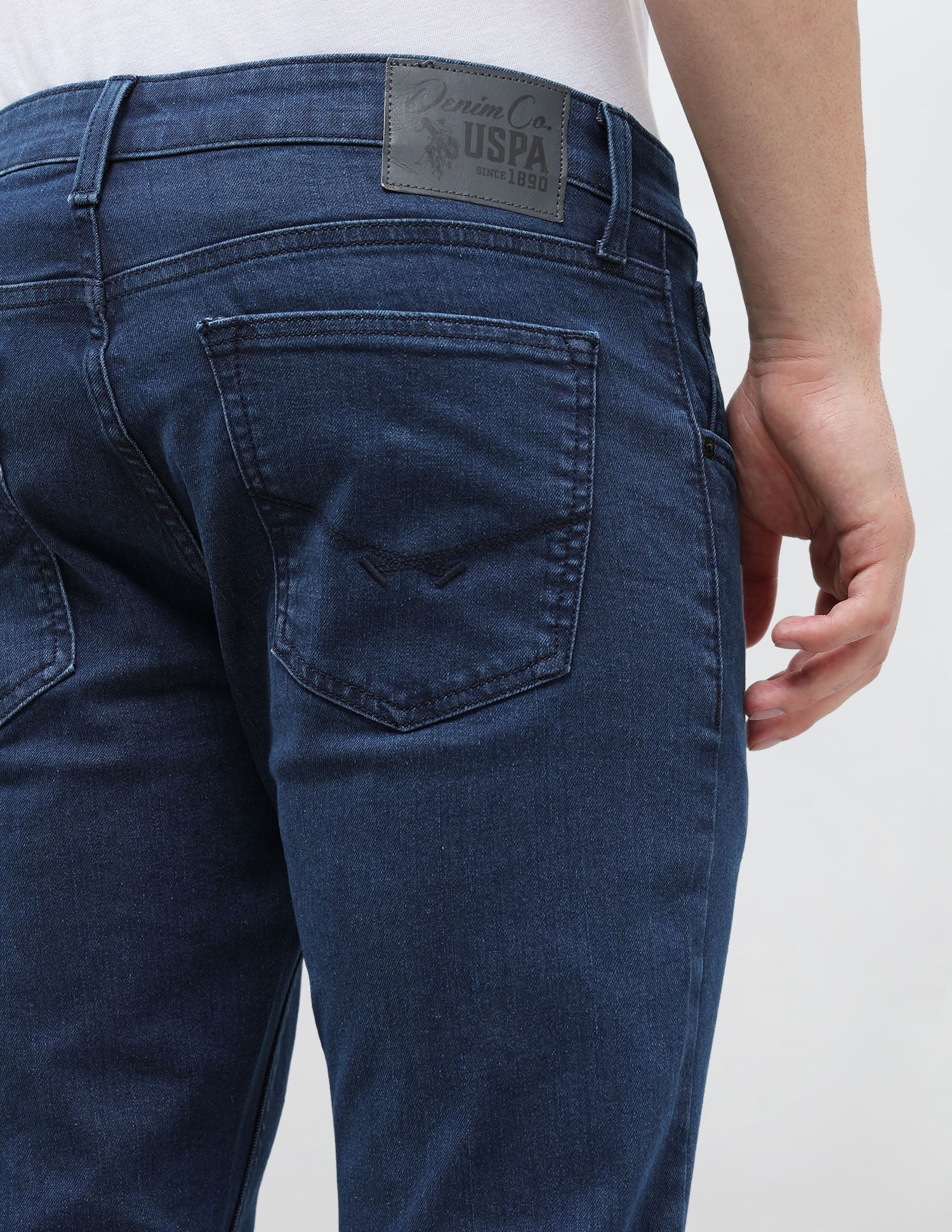 Brandon Slim Tapered Fit Blue Jeans Indigo - U.S. POLO ASSN. | Large