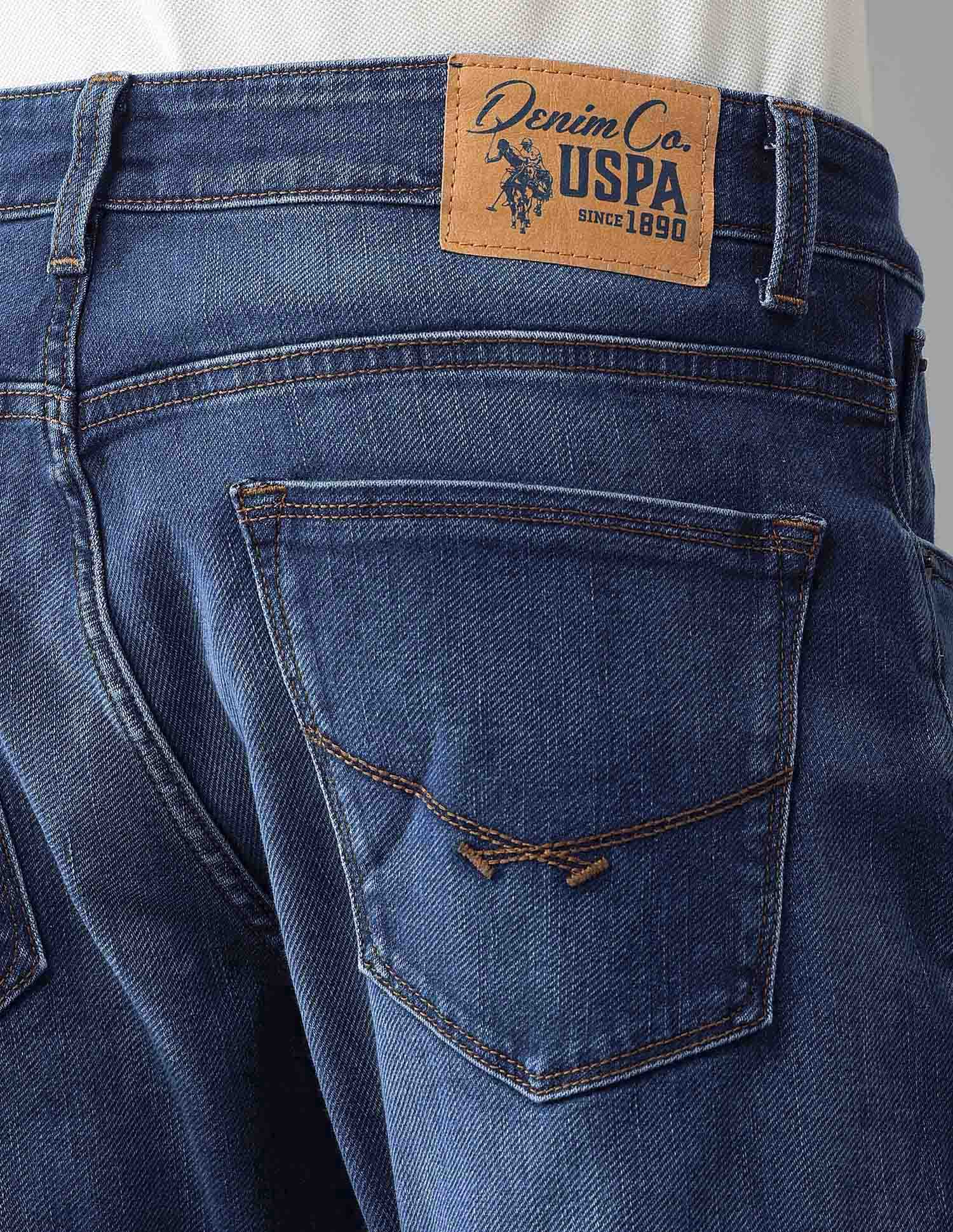Super Stretch Henry Tapered Fit Blue Jeans Blue - U.S. Polo Assn. India | Large