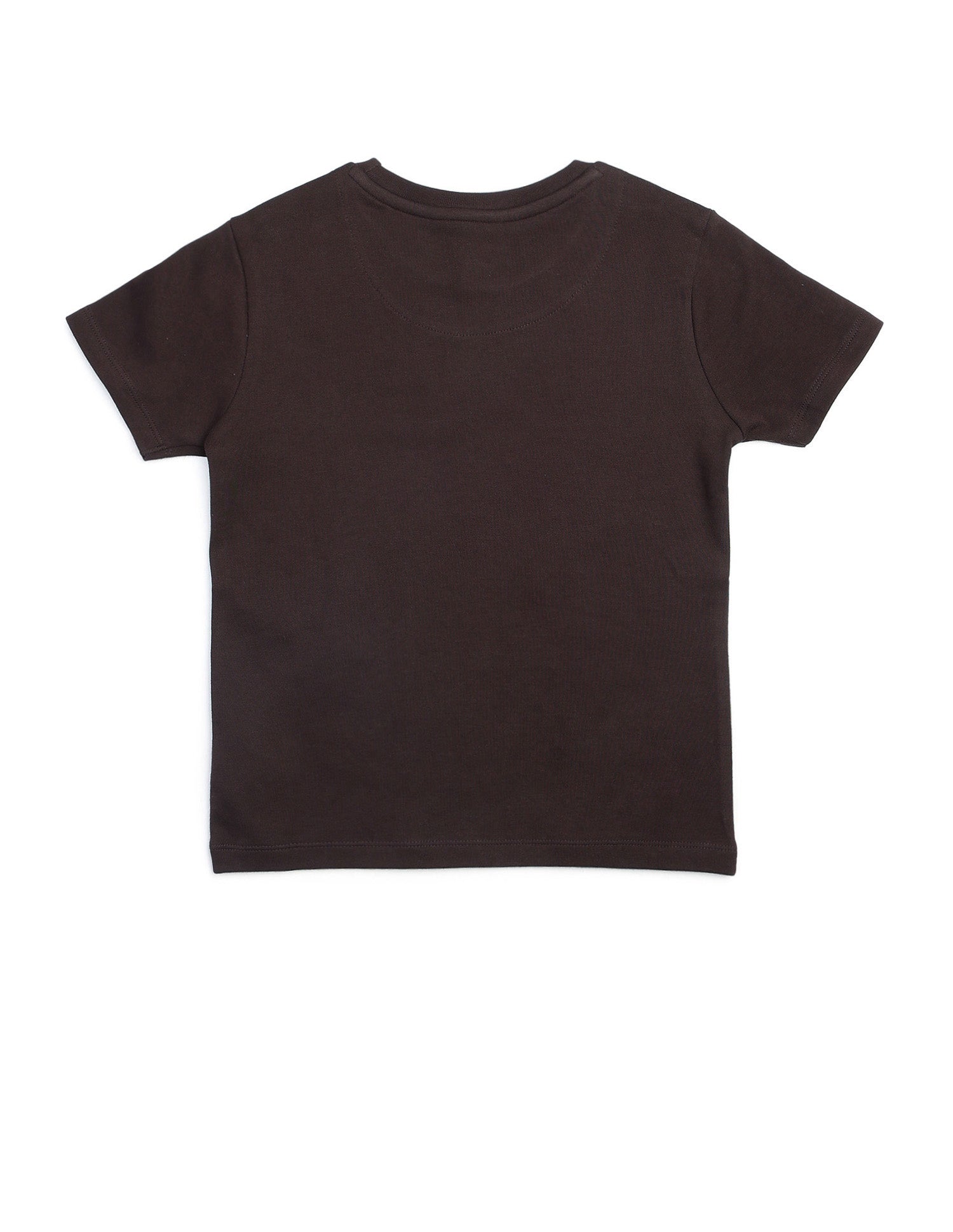 Boys Pure Cotton Brand Printed T Shirt Dark Brown - U.S. POLO ASSN. | Large