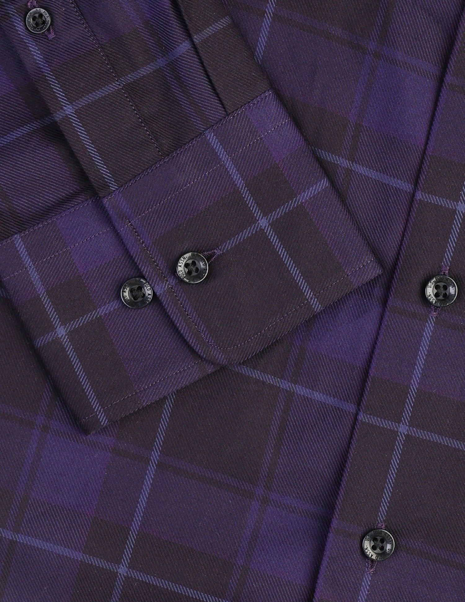 Tartan Checked Twill Shirt Dark Purple - U.S. Polo Assn. India | Large
