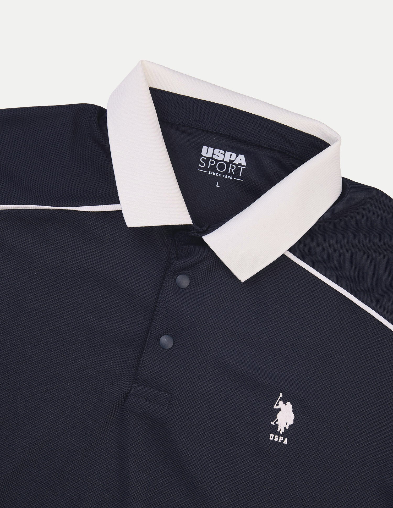 Solid Regular Fit Active Polo Shirt Navy - U.S. Polo Assn. India | Large