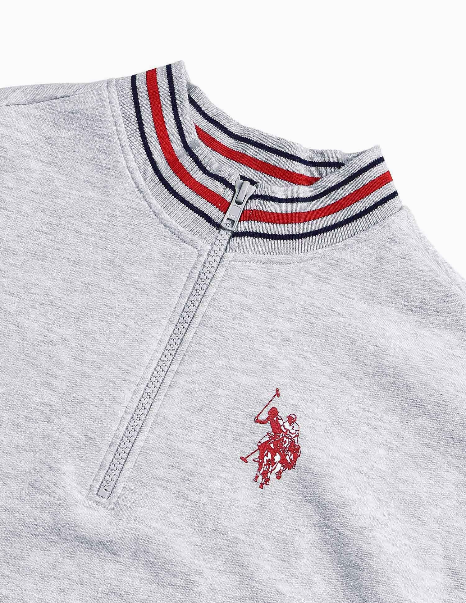 Appliqued Regular Fit Sweater Grey - U.S. POLO ASSN. | Large