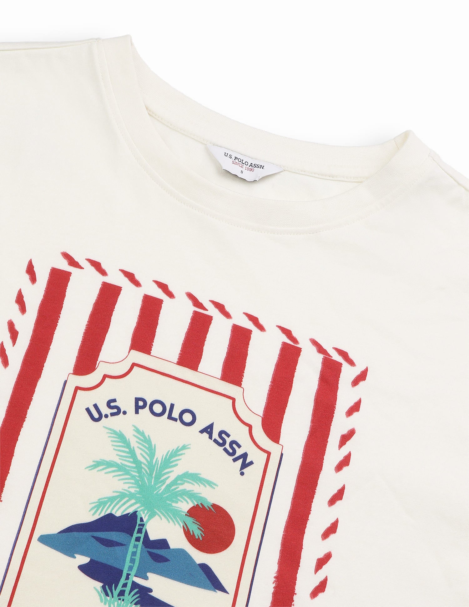 Graphic Printed Oversized T-shirt Off White - U.S. Polo Assn. India | Large