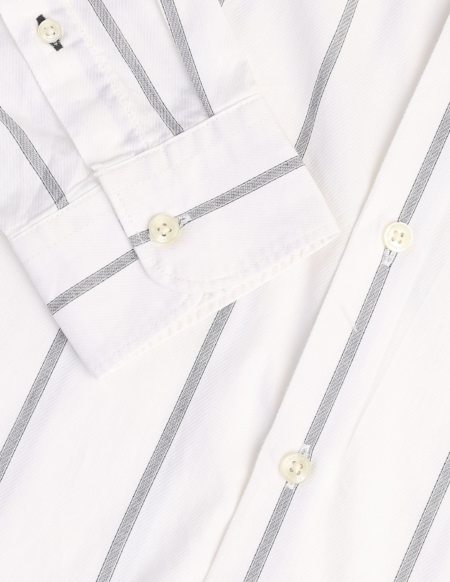 Vertical Striped Dobby Regular Fit Shirt White - U.S. Polo Assn. India | Large