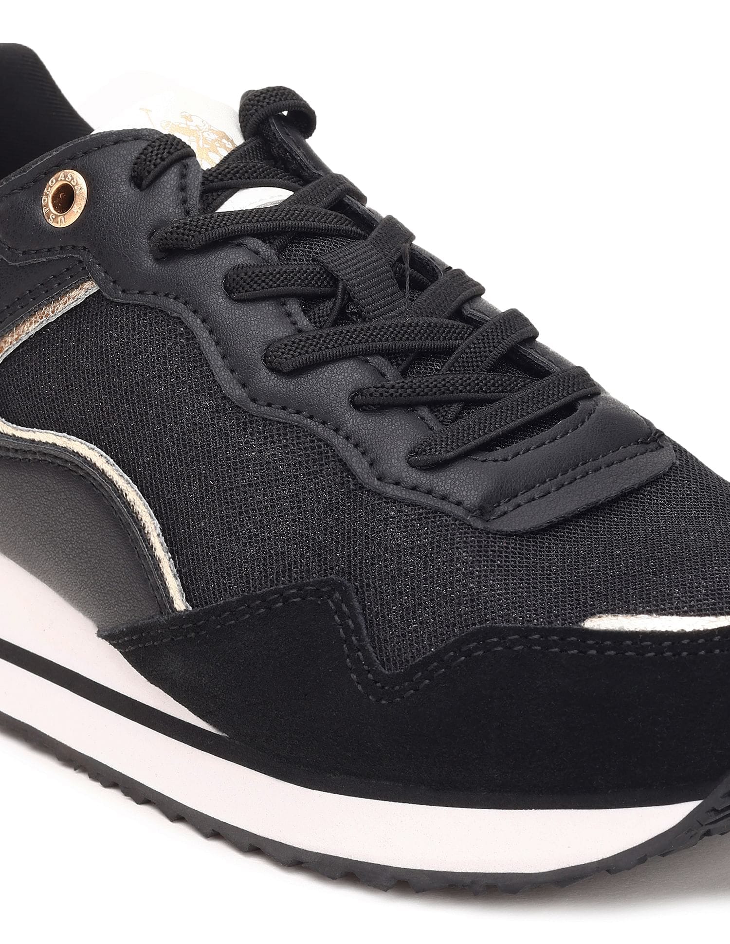Women Metallic Zoe Sneakers Black - U.S. Polo Assn. India | Large