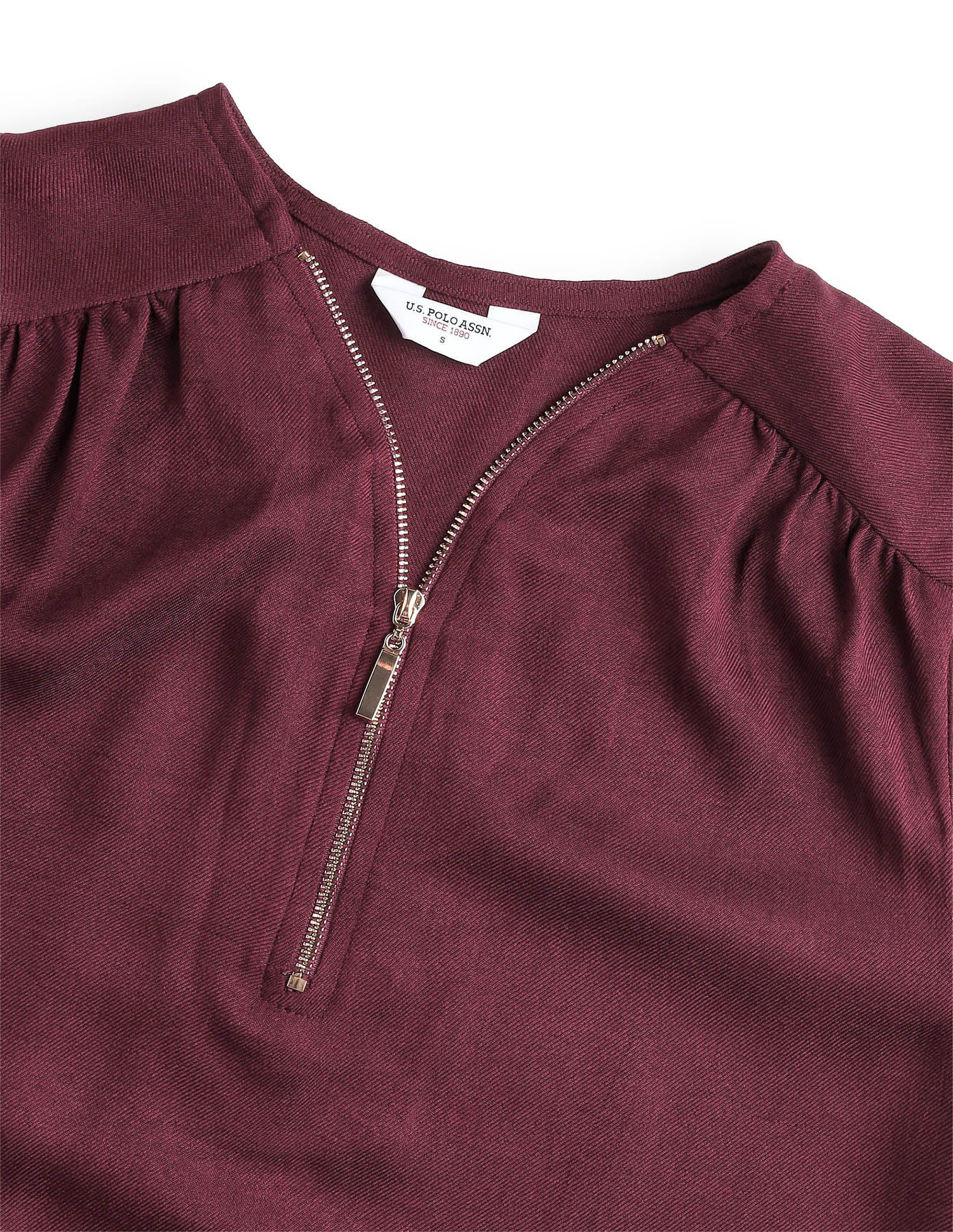 Solid Regular Fit Zipper Top Wine - U.S. Polo Assn. India | Large