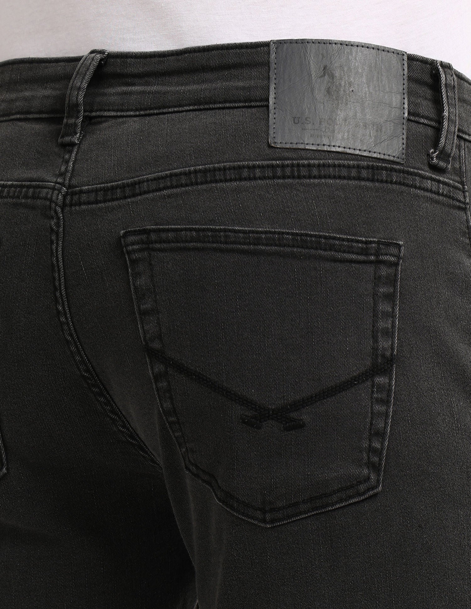 Brandon Slim Tapered Black Jeans Black - U.S. POLO ASSN. | Large