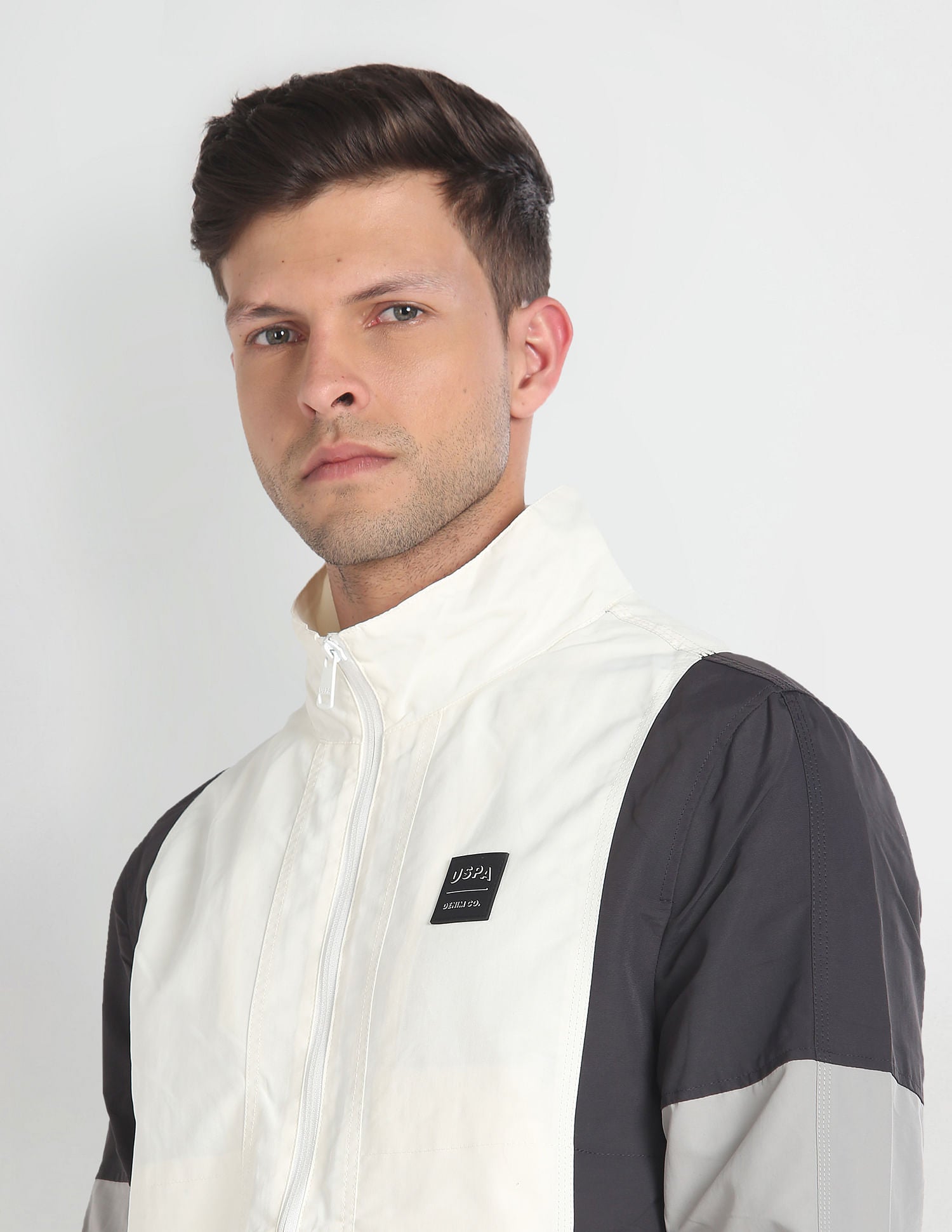 Colour Block Casual Jacket White - U.S. POLO ASSN. | Large