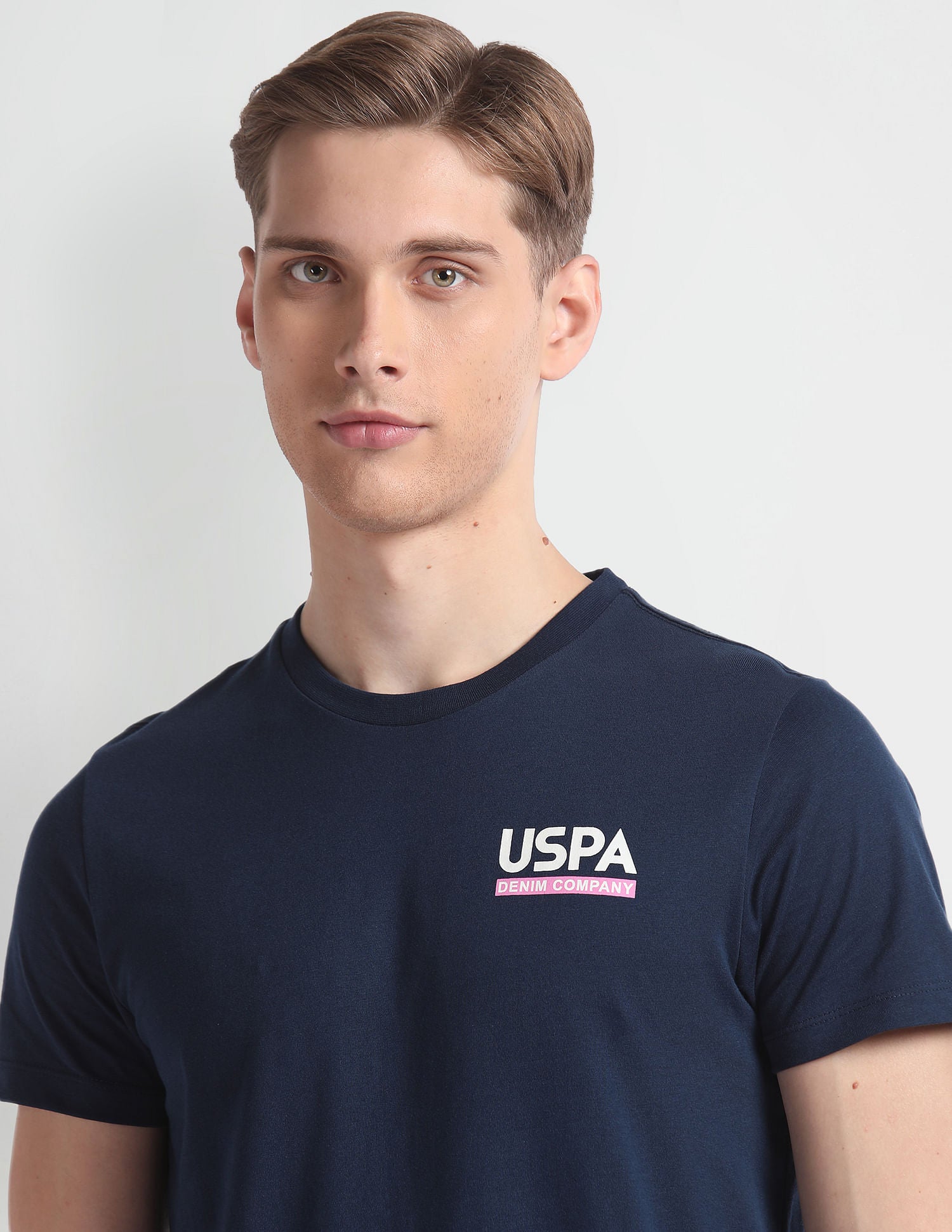 Back Print Muscle Fit T-Shirt Navy - U.S. Polo Assn. India | Large