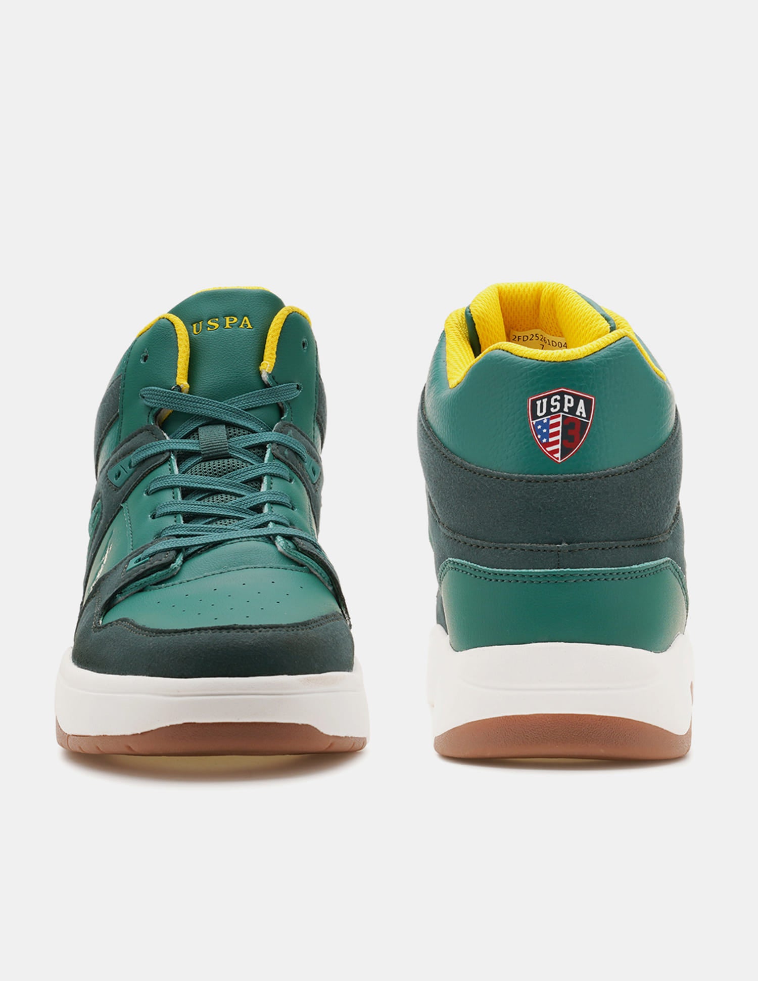 Men Bruce Mid Top Sneakers Green - U.S. Polo Assn. India | Large