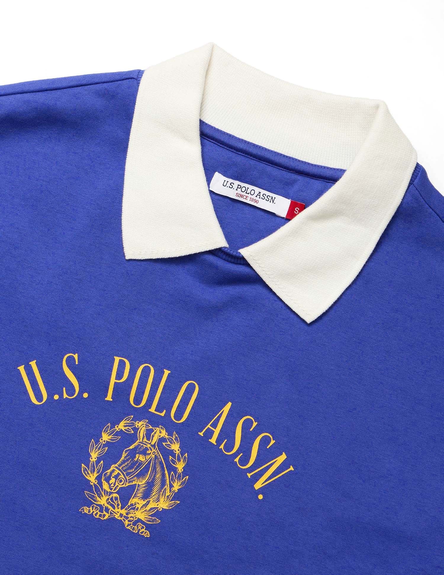 Regular Fit Brand Printed Sweatshirt Blue - U.S. POLO ASSN. | Large