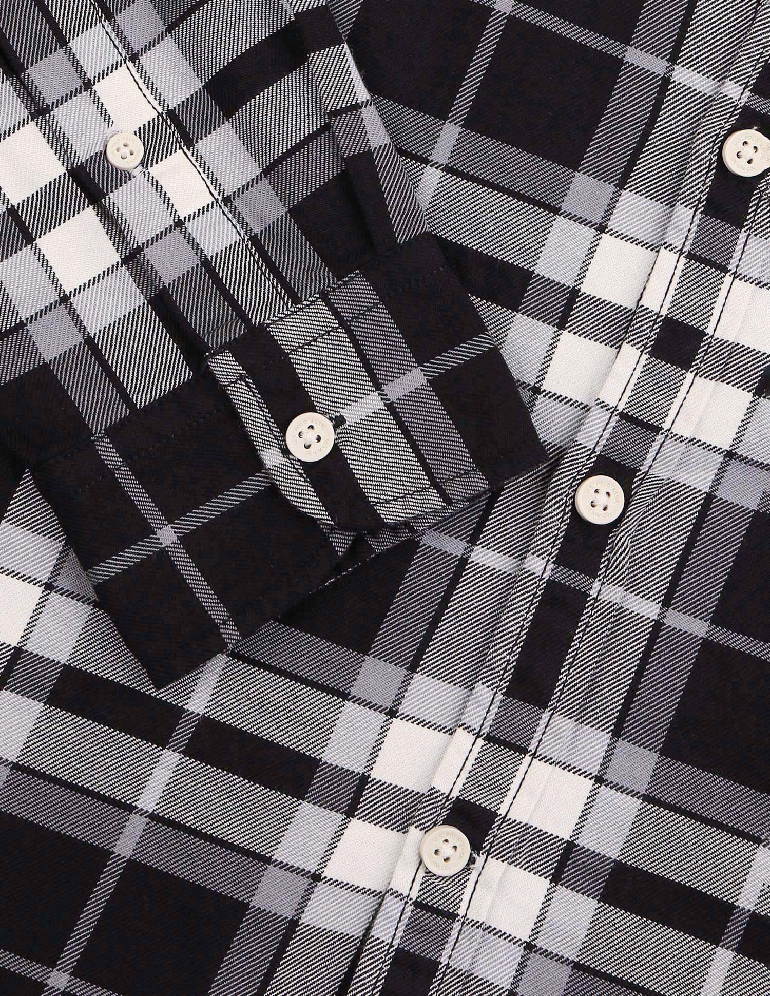 Tartan Checked Twill Shirt Black - U.S. Polo Assn. India | Large