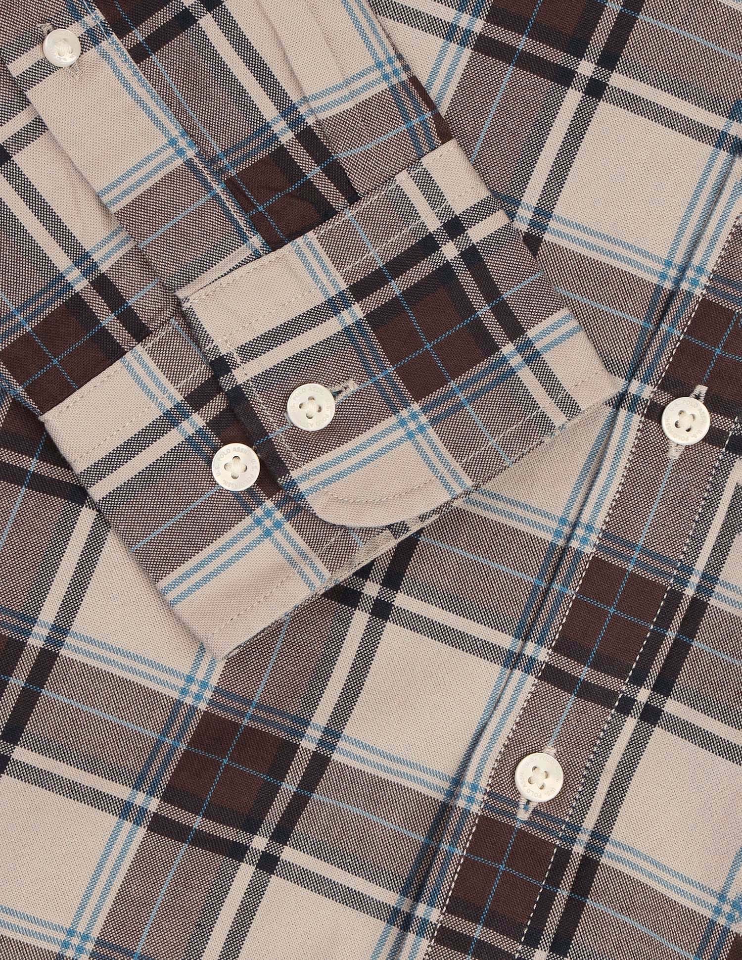 Grid Tattersall Checked Regular Fit Shirt Brown - U.S. Polo Assn. India | Large