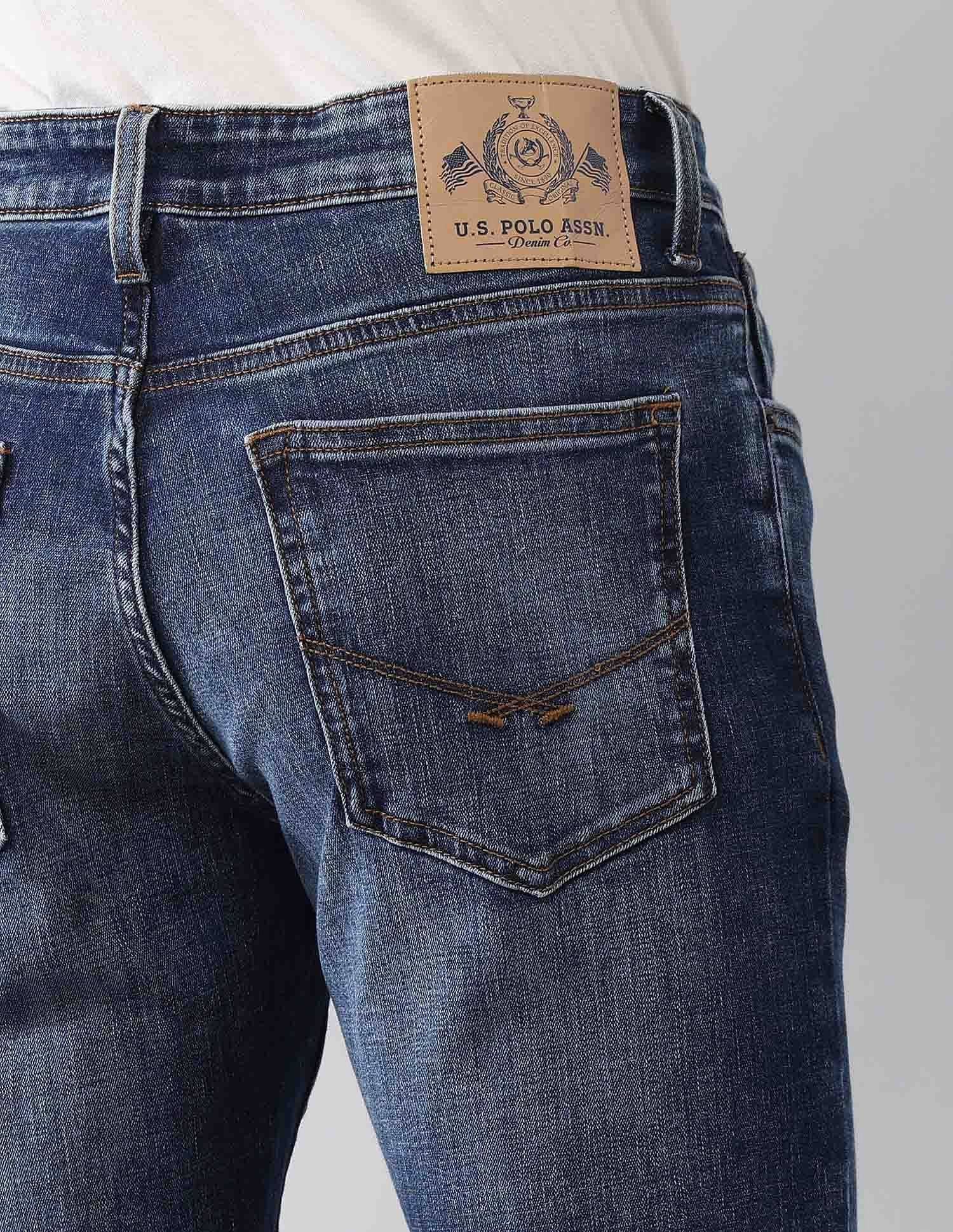 Regallo Skinny Fit Blue Jeans Blue - U.S. Polo Assn. India | Large