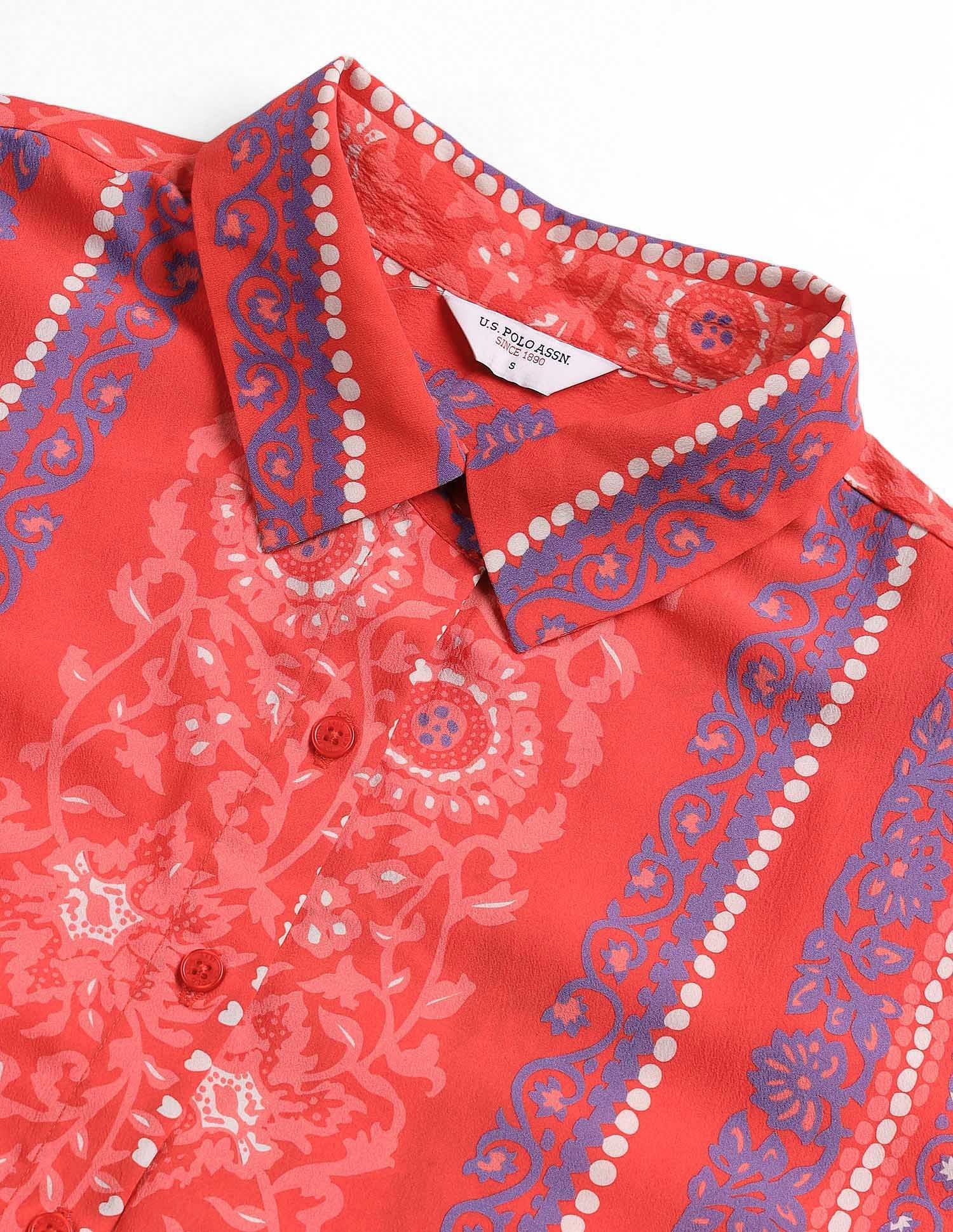 Relaxed Fit Boho Printed Shirt Multi - U.S. POLO ASSN. | Large