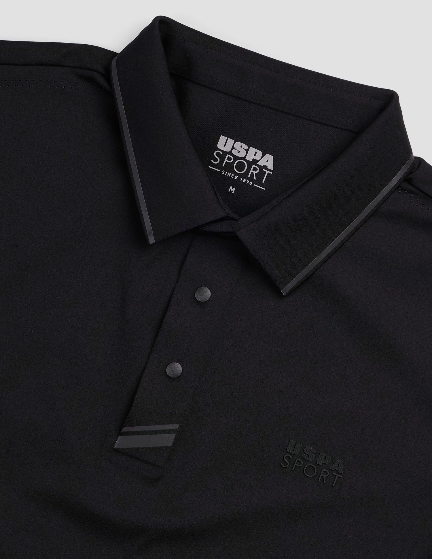 Solid Regular Fit Active Polo Shirt Black - U.S. Polo Assn. India | Large