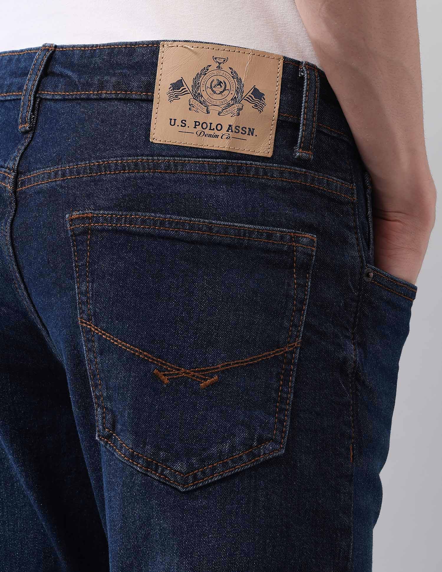 Regallo Skinny Fit Blue Jeans Blue - U.S. Polo Assn. India | Large