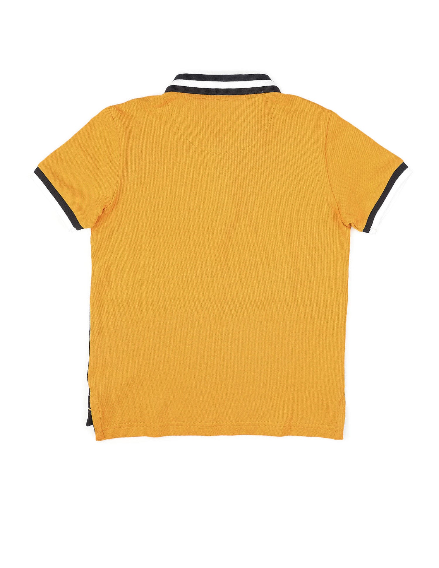 Boys Colour Blocked Pure Cotton Polo Shirt Yellow - U.S. POLO ASSN. | Large