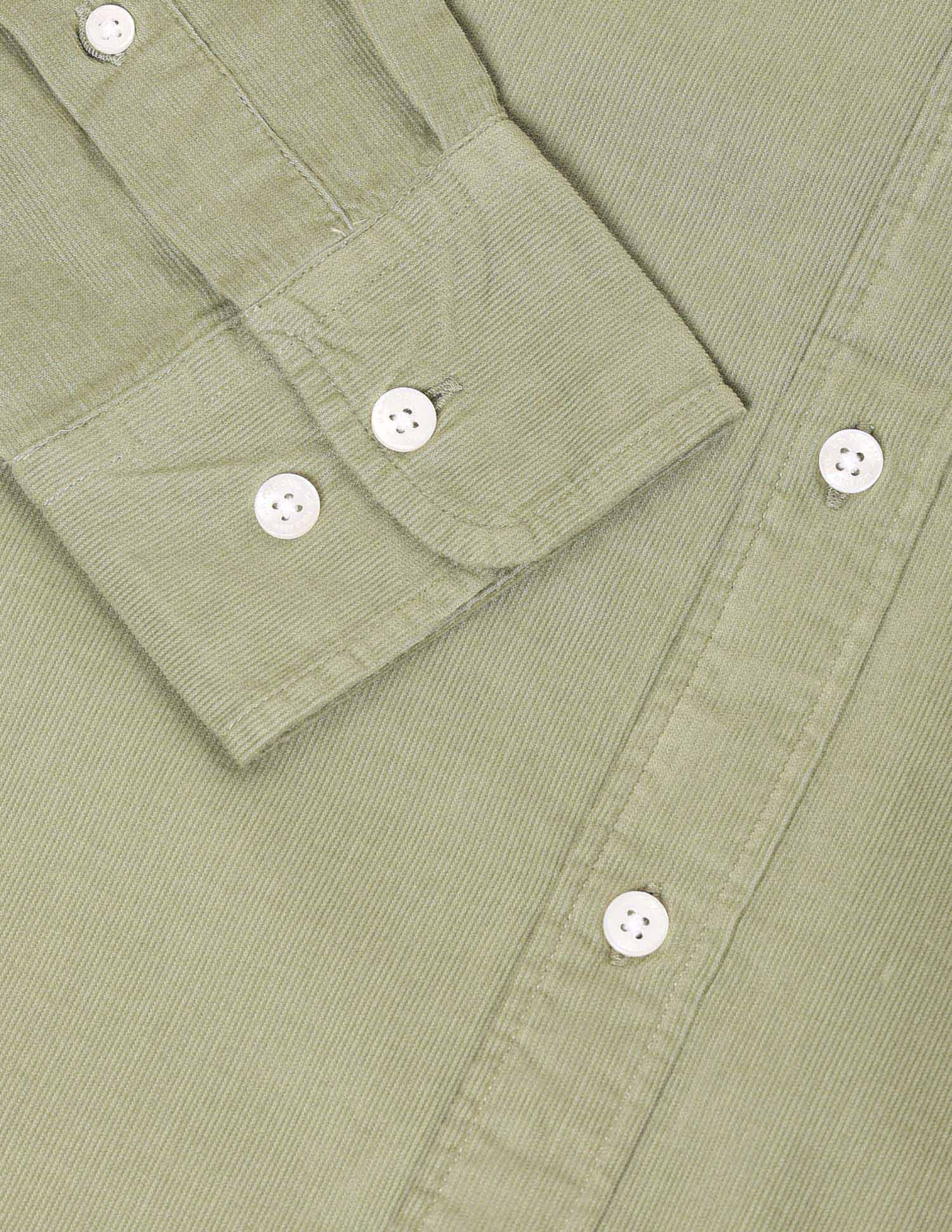 Tailored Fit Corduroy Shirt Light Green - U.S. Polo Assn. India | Large