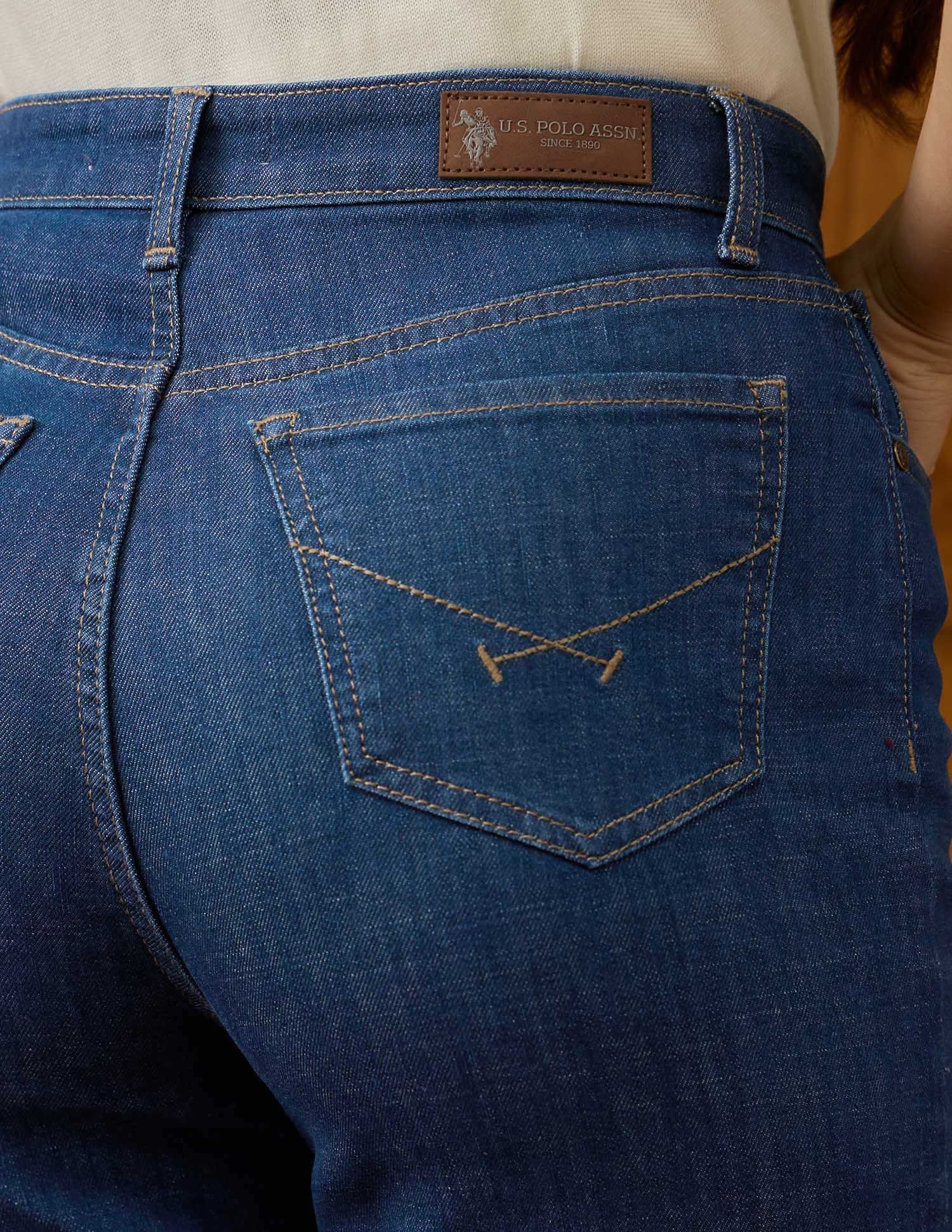 Ultra-High Rise Bootcut Fit Jeans Blue - U.S. POLO ASSN. | Large