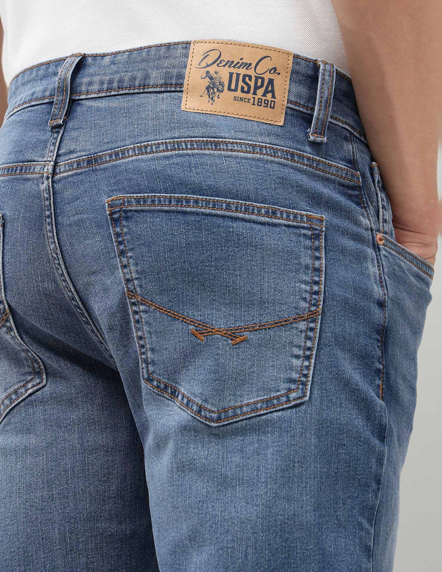 Harold Slim Straight Fit Blue Jeans Indigo - U.S. Polo Assn. India | Large
