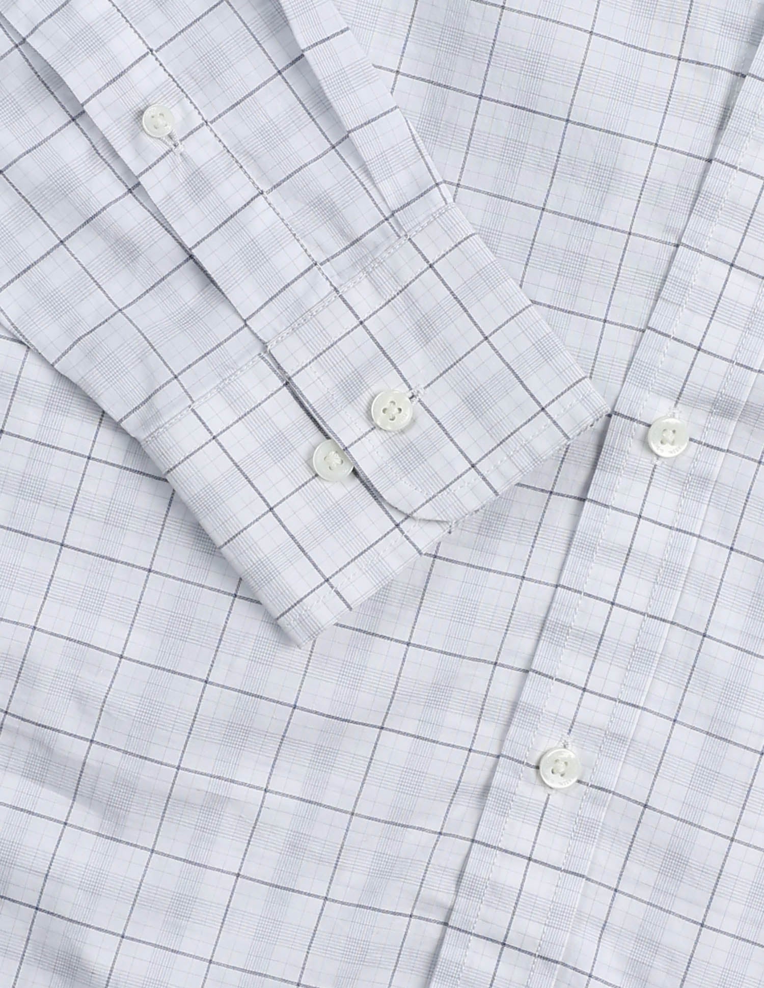 Pure Cotton Grid Tattersall Checked Shirt Grey - U.S. Polo Assn. India | Large