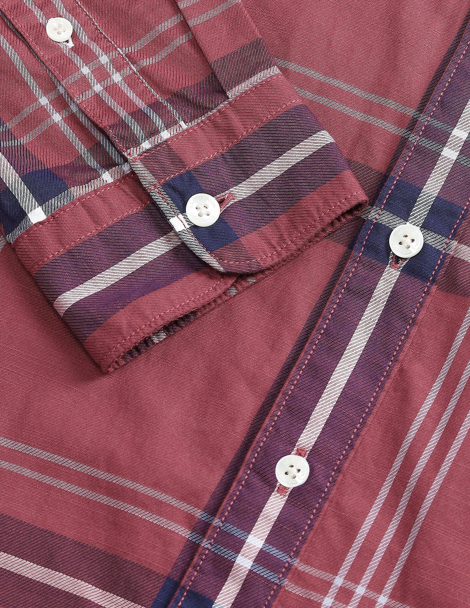 Grid Tattersall Checked Slim Fit Shirt Red - U.S. Polo Assn. India | Large