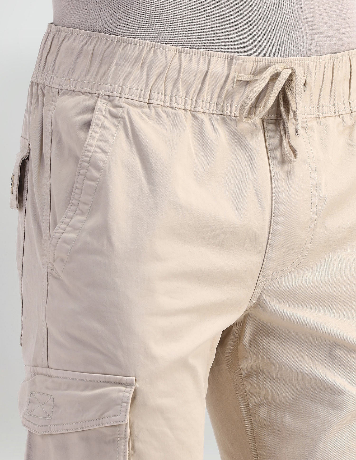 Solid Straight Fit Trousers Stone - U.S. POLO ASSN. | Large