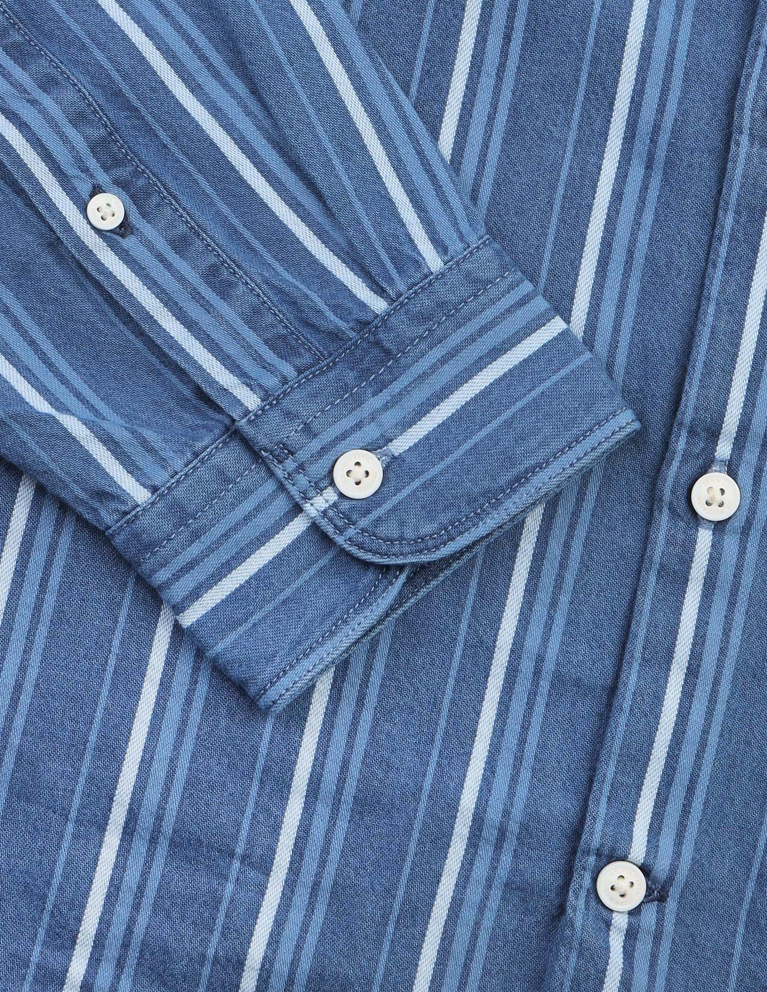 Vertical Striped Regular Fit Shirt Indigo - U.S. Polo Assn. India | Large
