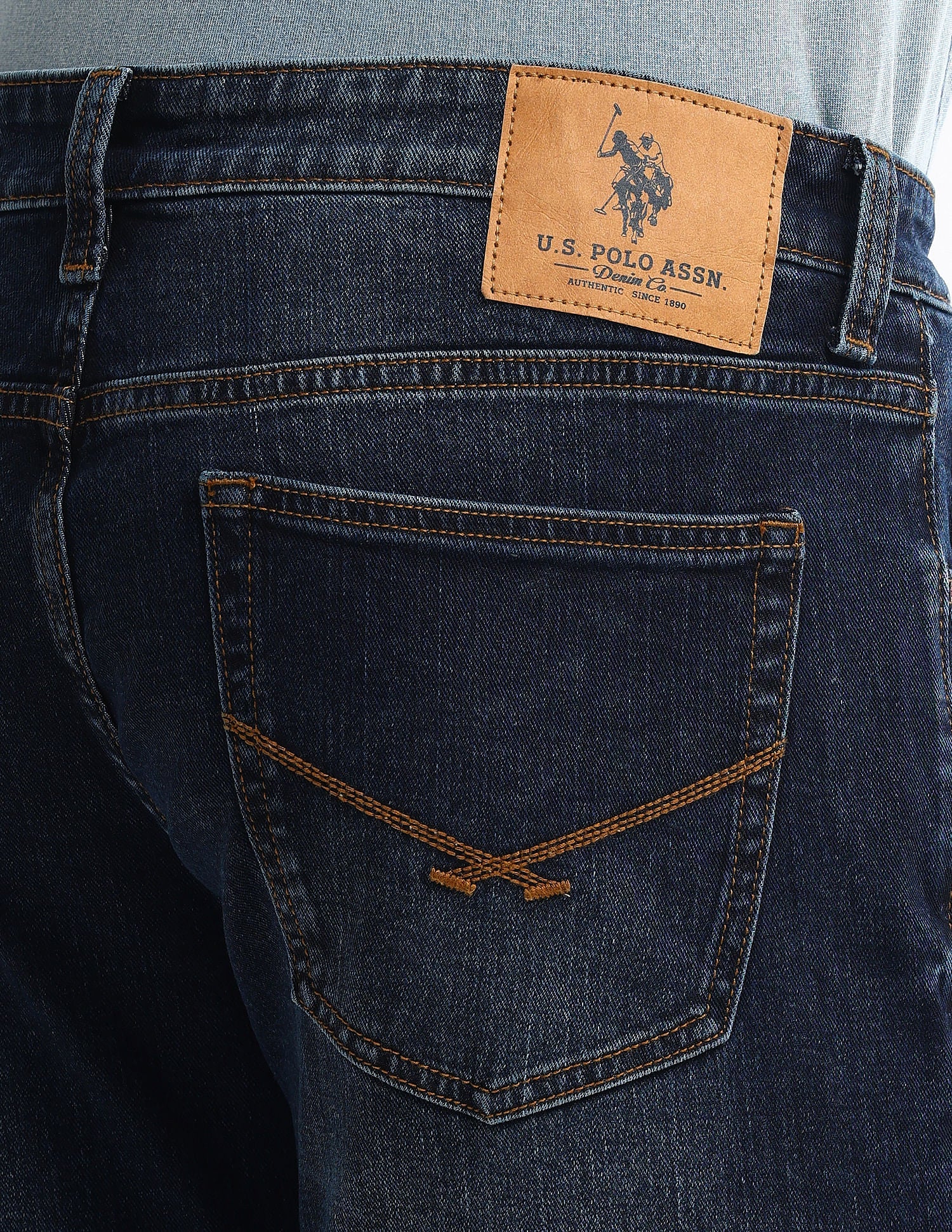 Brandon Slim Fit Blue Jeans Dark Blue - U.S. Polo Assn. India | Large