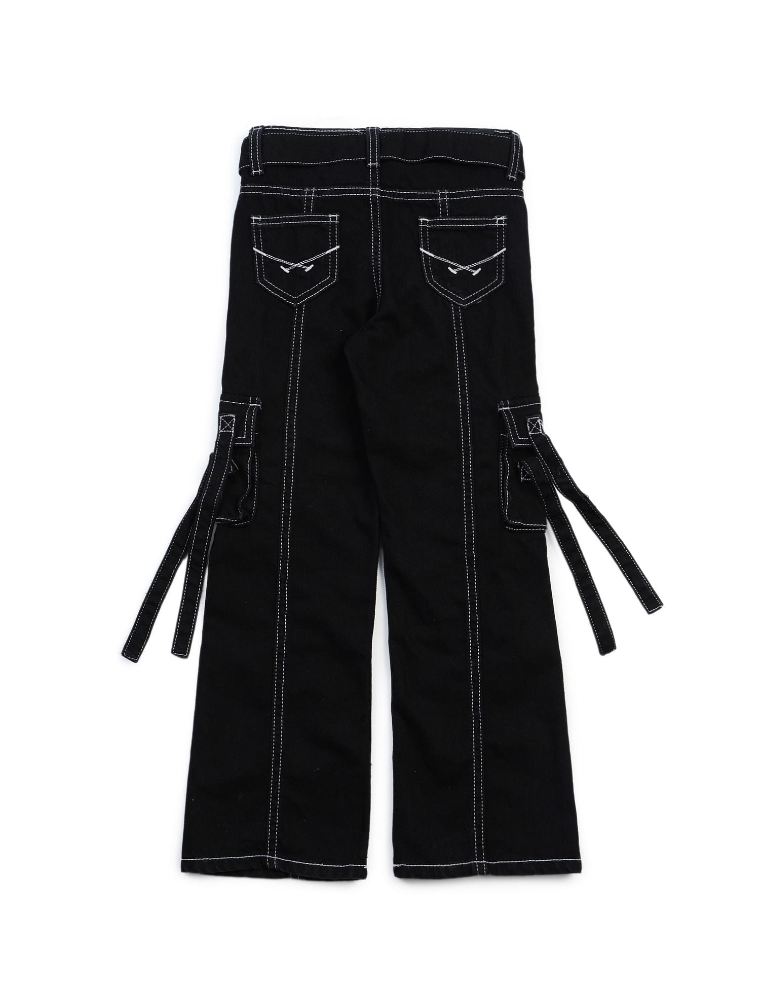 Girls Mid Rise Bootcut Jeans Black - U.S. POLO ASSN. | Large