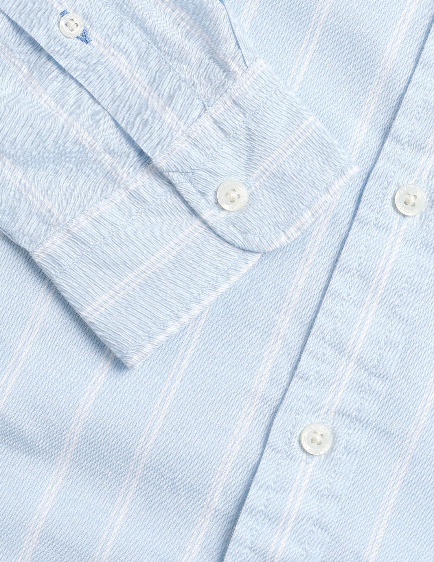 Vertical Striped Regular Fit Shirt Light Blue - U.S. Polo Assn. India | Large