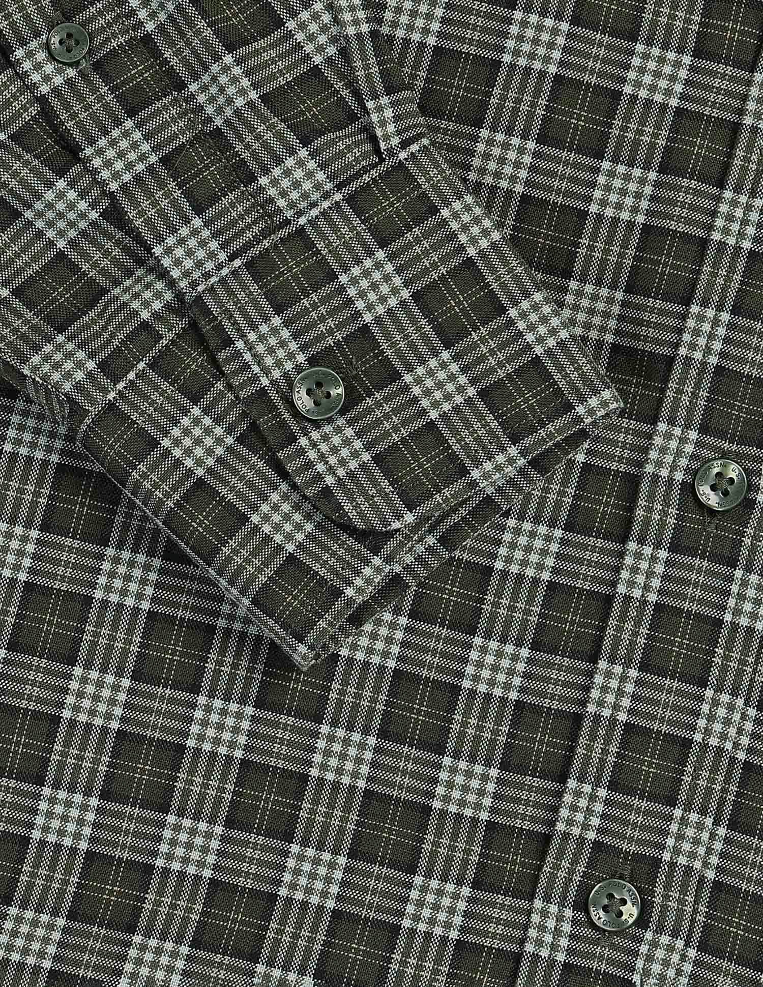 Grid Tattersall Checked Sotogrande Shirt Green - U.S. Polo Assn. India | Large