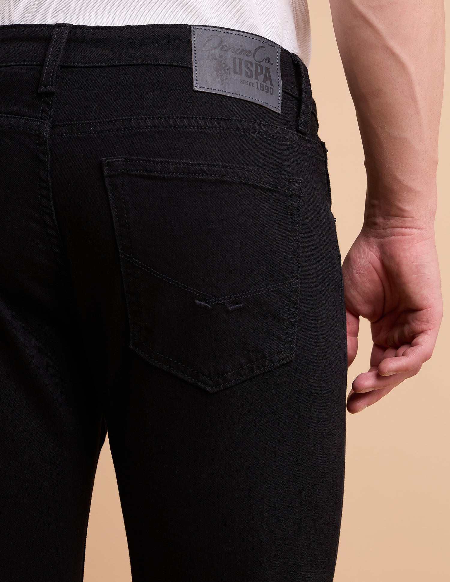 Brandon Slim Tapered Fit Black Jeans Black - U.S. POLO ASSN. | Large