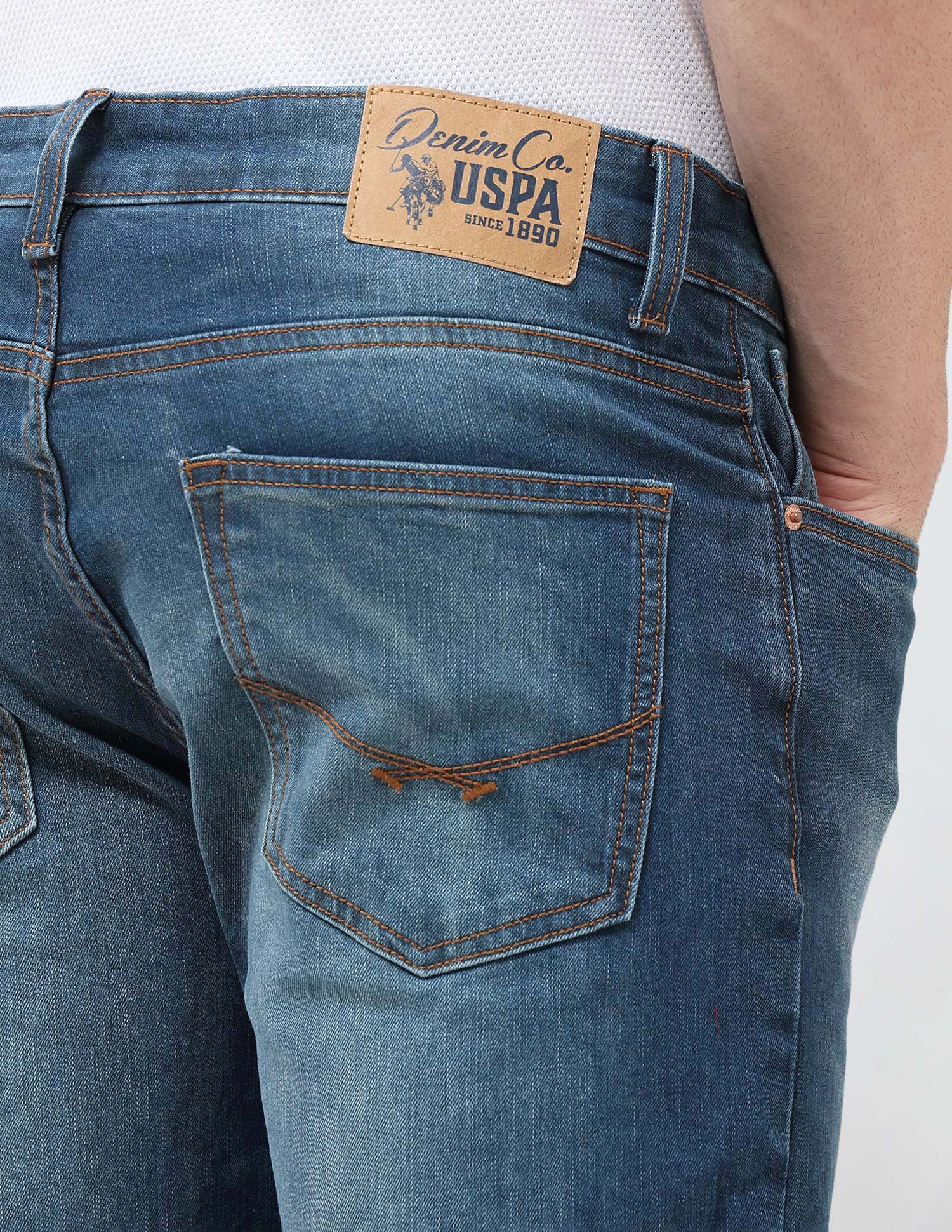 Harold Slim Straight Fit Blue Jeans Indigo - U.S. Polo Assn. India | Large