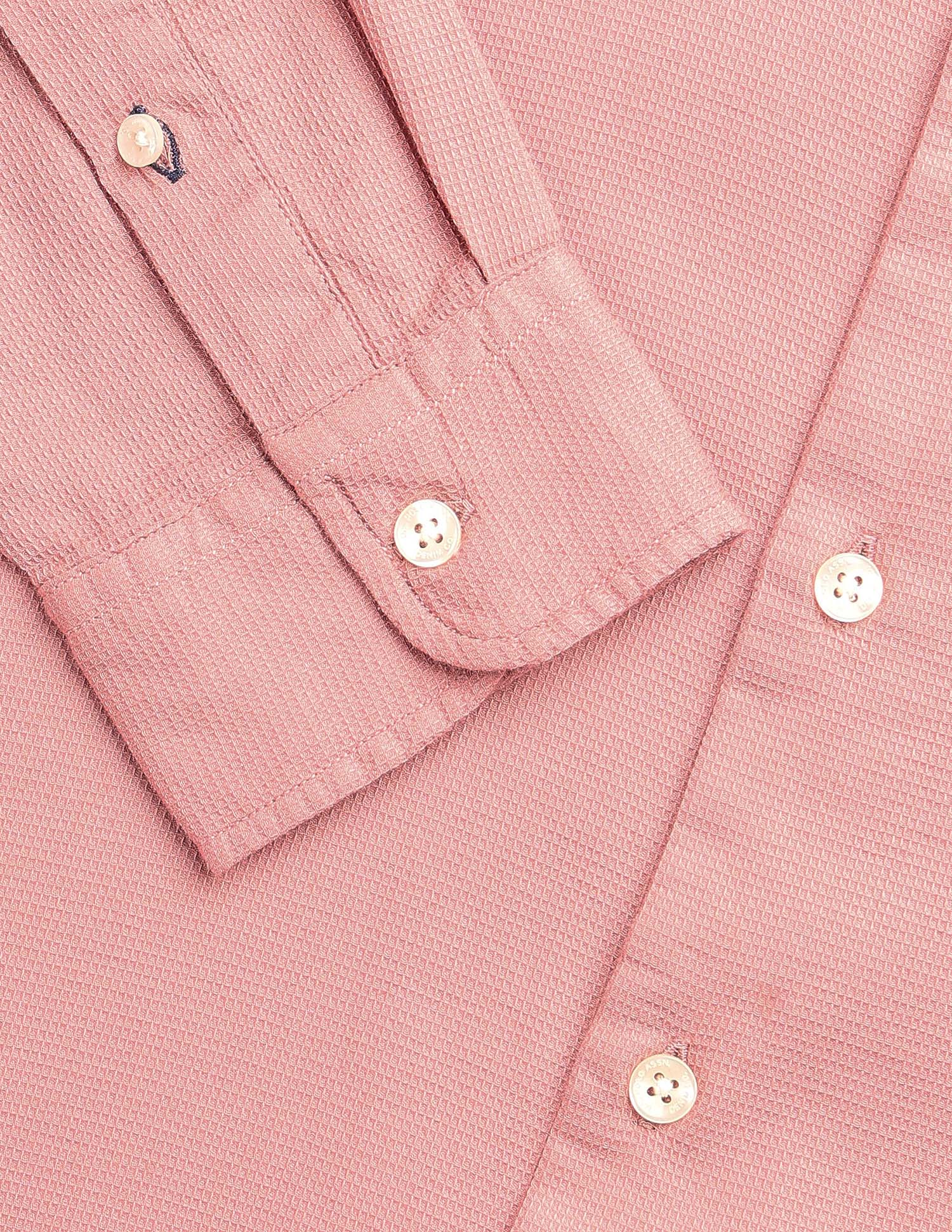 Textured Dobby Regular Fit Shirt Dark Pink - U.S. Polo Assn. India | Large