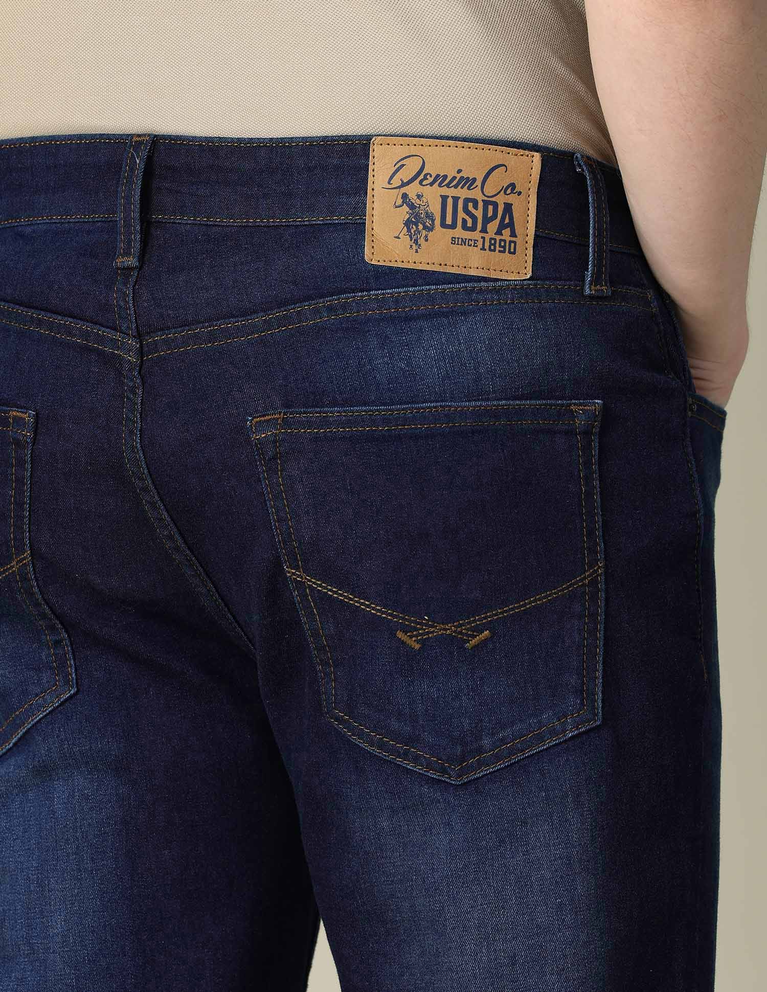 Harold Slim Straight Fit Blue Jeans Dark Indigo - U.S. POLO ASSN. | Large