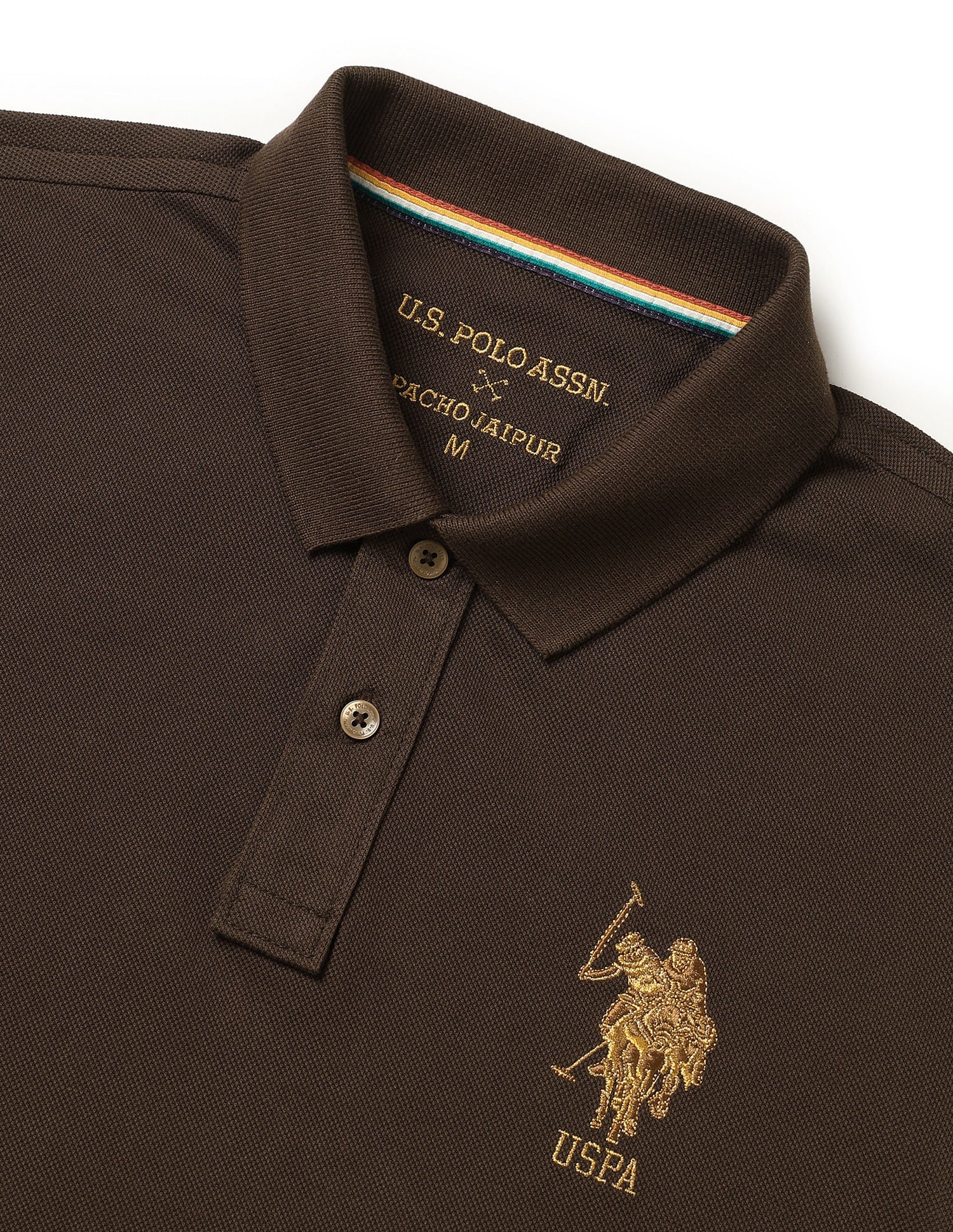 Pacho X Slim Fit Cotton Polo Shirt Choco - U.S. Polo Assn. India | Large