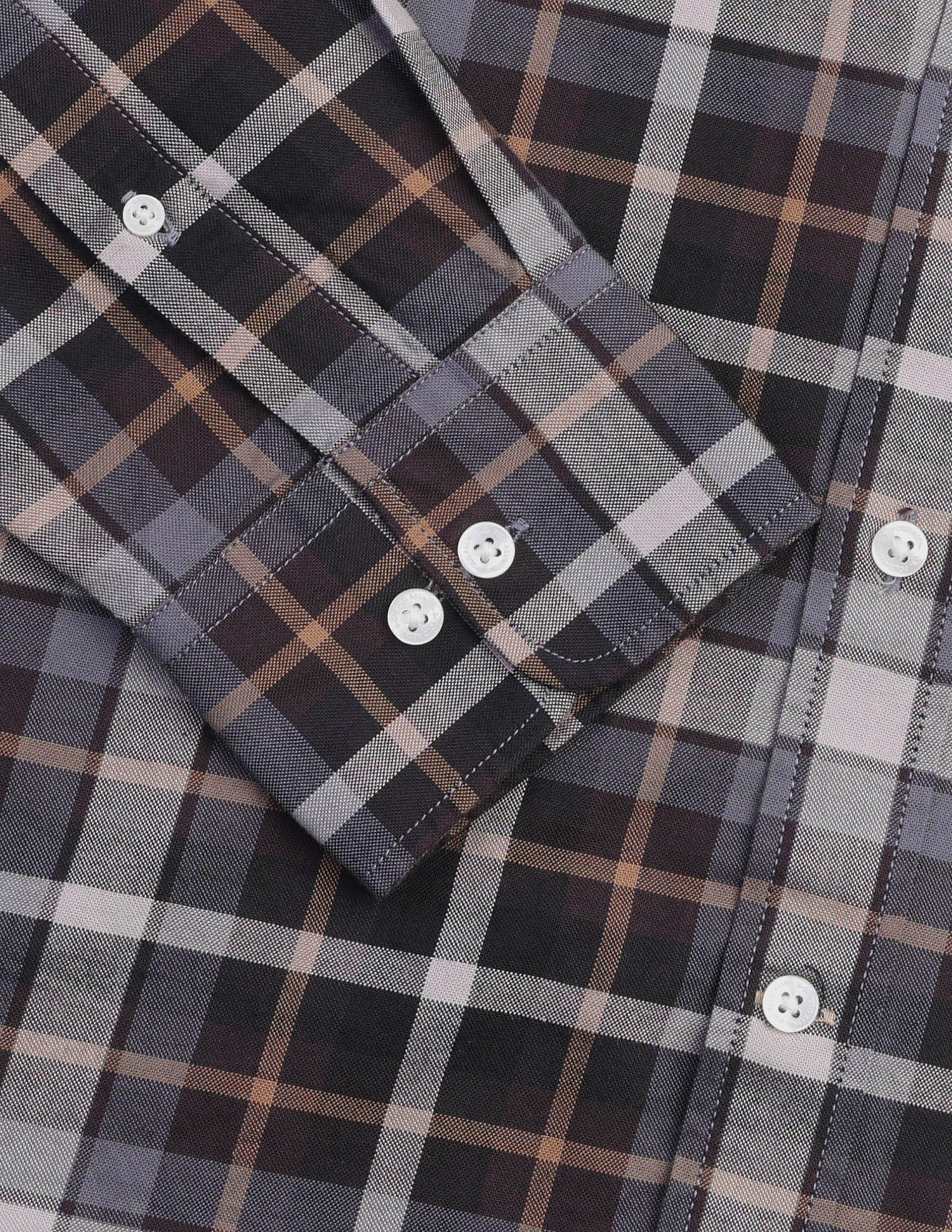 Plaid Checked Tailored Fit Shirt Choco - U.S. Polo Assn. India | Large