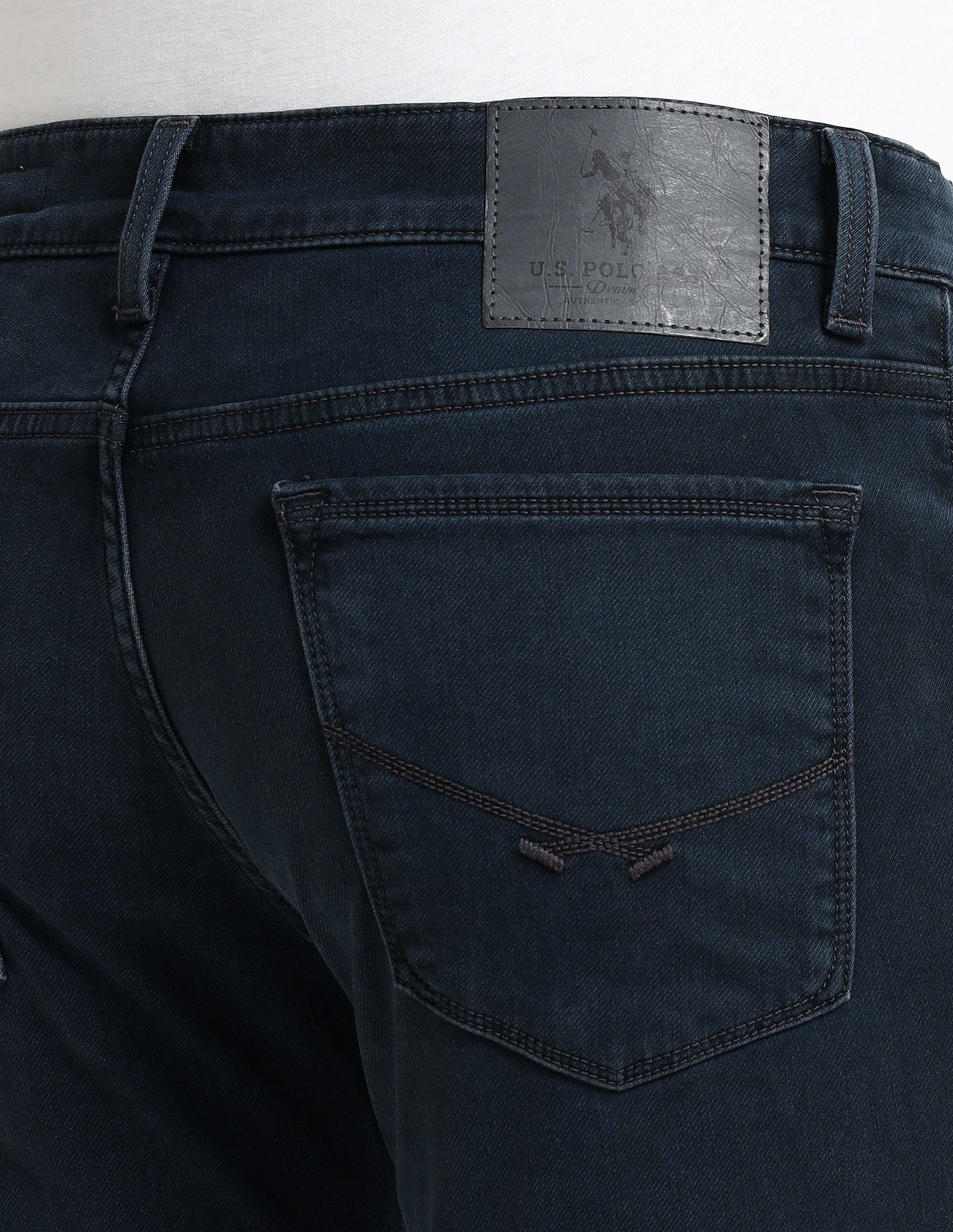 Slim Tapered Fit Blue Jeans Dark-Blue - U.S. POLO ASSN. | Large