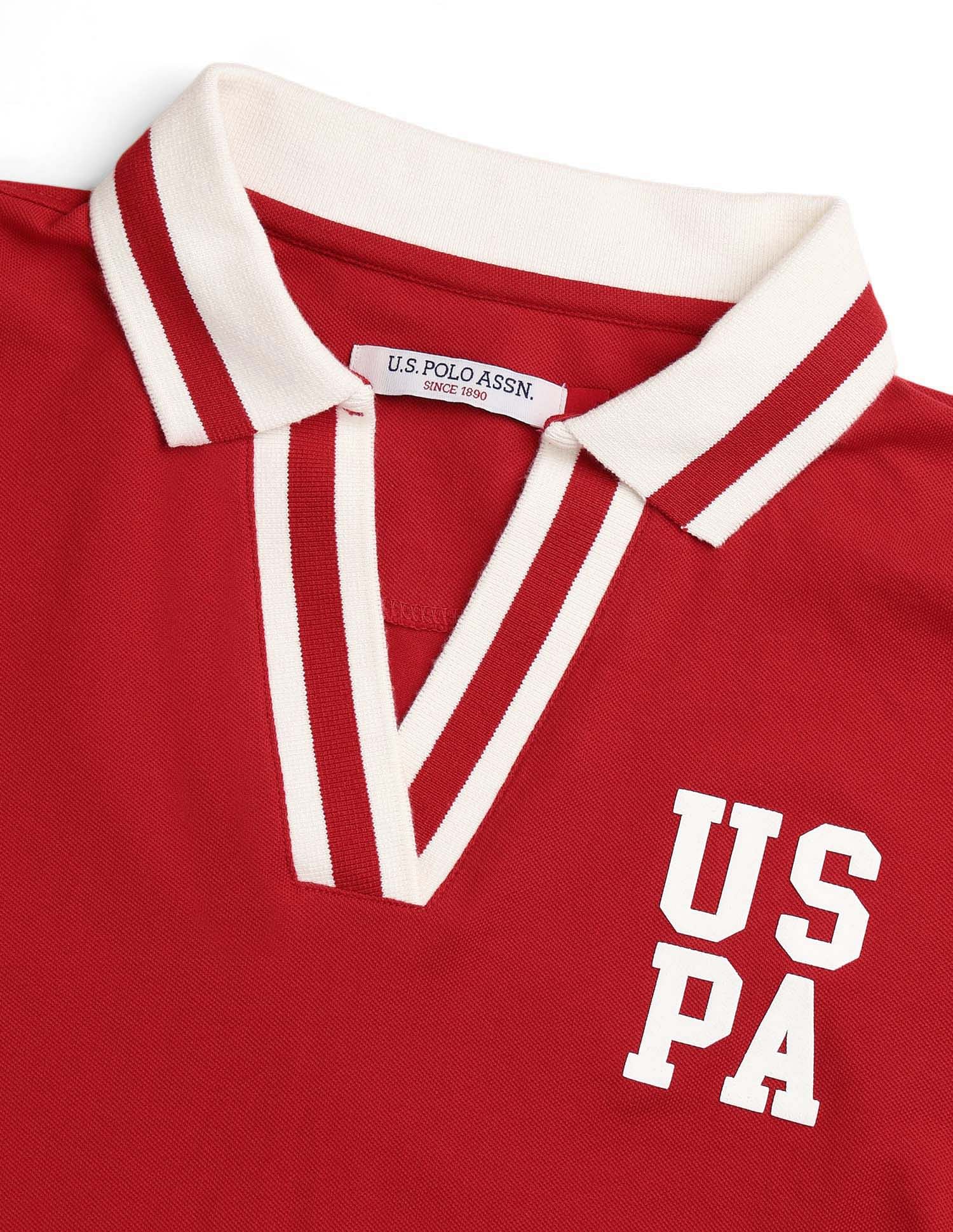 Regular Fit Solid Polo Shirt Red - U.S. POLO ASSN. | Large