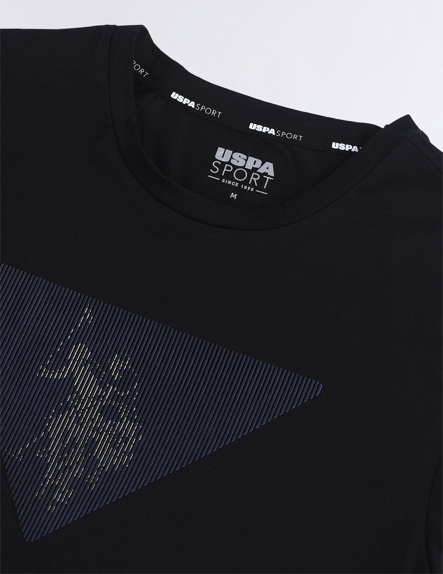 Brand Printed Slim Fit T-Shirt Black - U.S. Polo Assn. India | Large