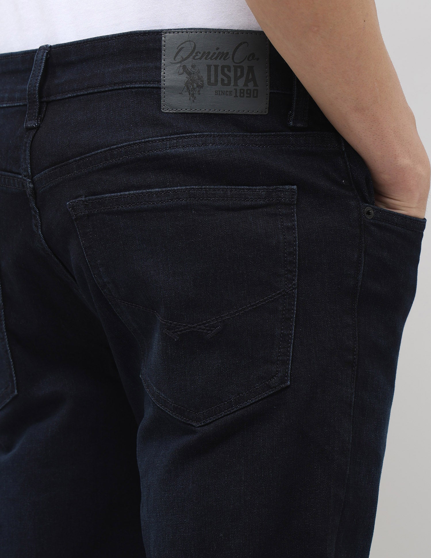 Brandon Slim Tapered Fit Blue Jeans Indigo - U.S. POLO ASSN. | Large