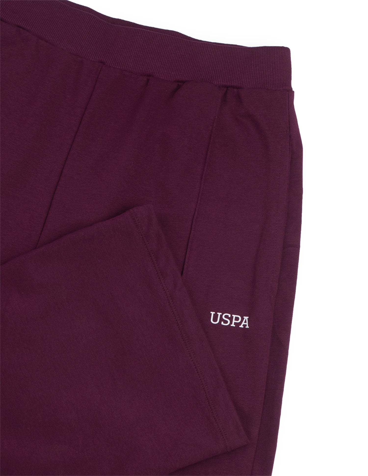 High Rise Straight Fit Sweatpants Wine - U.S. Polo Assn. India | Large