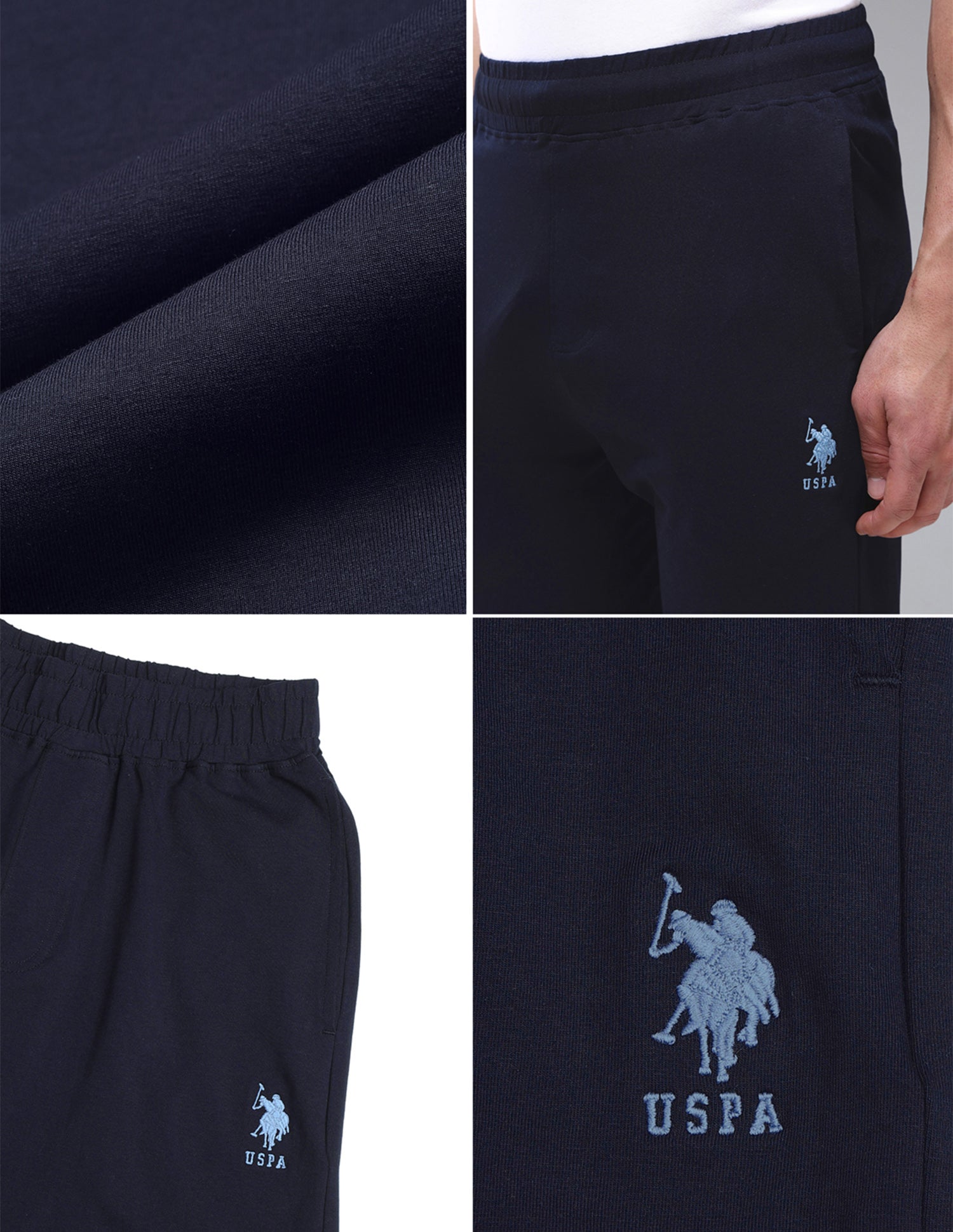 Cotton Stretch OELP1 Lounge Track Pants - Pack Of 1 Navy - U.S. Polo Assn. India | Large